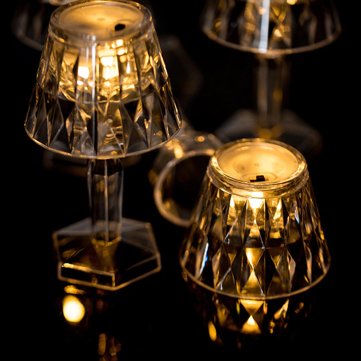 2in1 Transparent Mini Crystal Table Lamp With Reflection Light - Happy Price - Image 7