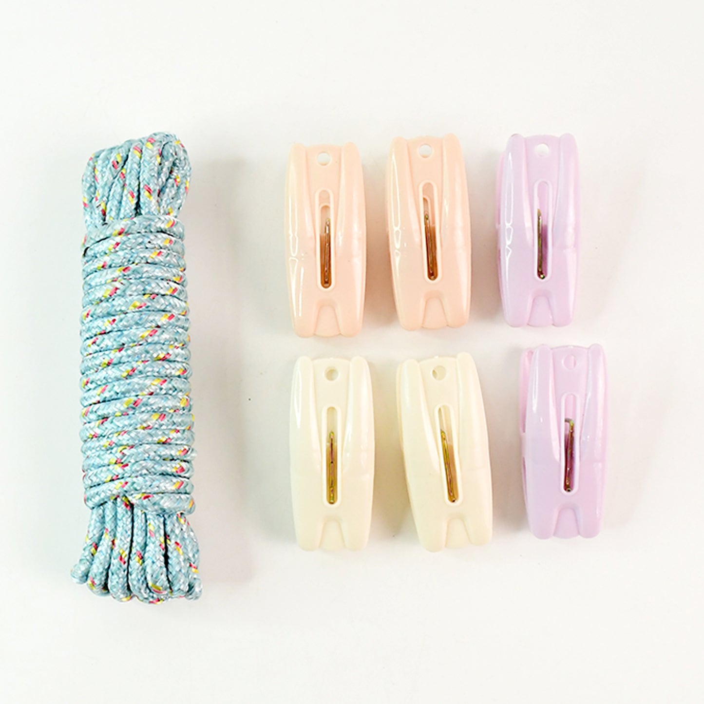 Clothesline Rope With 6 Clips  6 Meter Approx Heavy Duty Laundry Drying Rope With Clip - Happy Price - Image 4