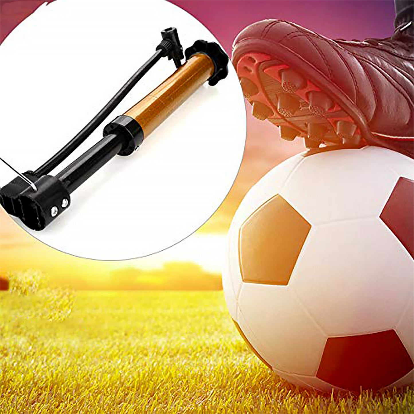 Mini Hand Air Ball Pump With 1 Pin Metal Portable High Pressure Air Pump Mini Basketball Inflator For Balls Basketball Soccer Volleyball Football Inflatable And More (1 Pc) - Happy Price - Image 2