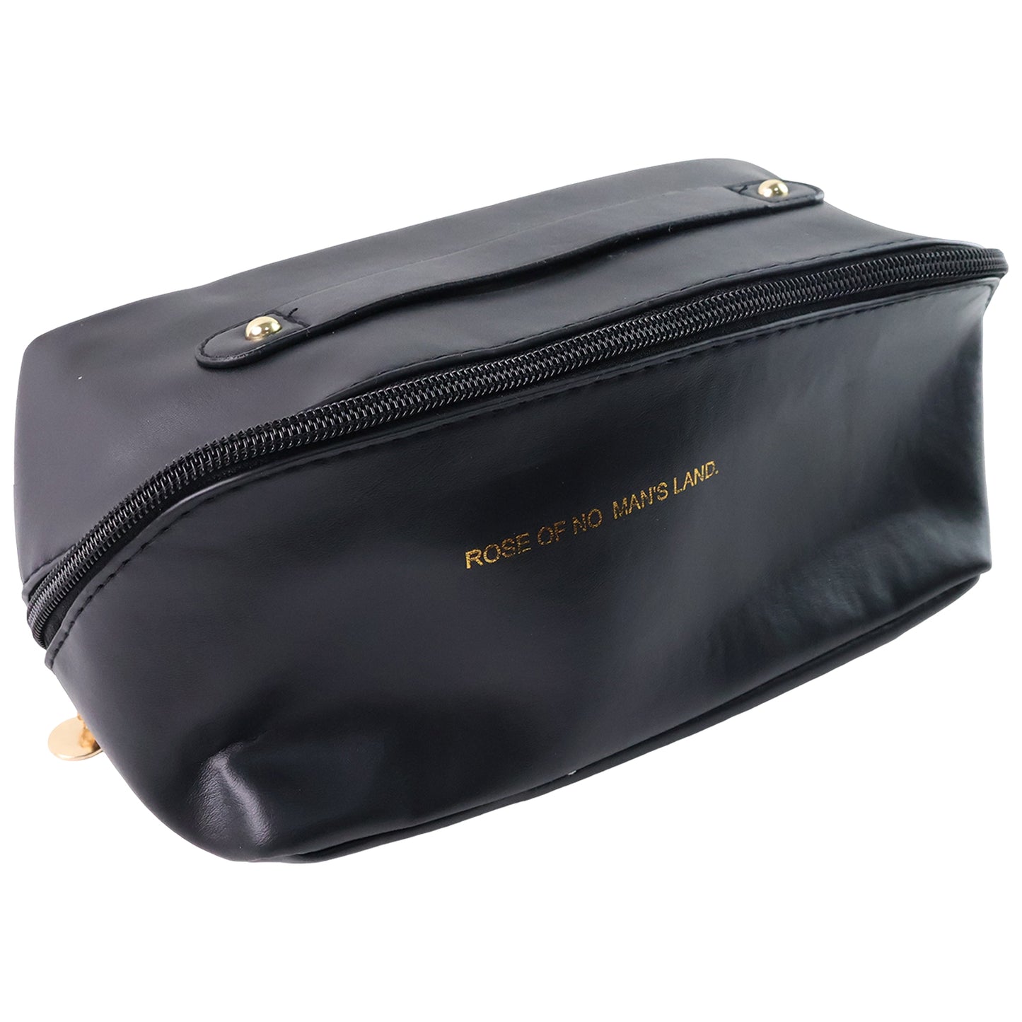 Premium Black Travel Makeup  Toiletry Organizer Pouch With Zipper  Handle (1 Pc) - Happy Price - Image 4
