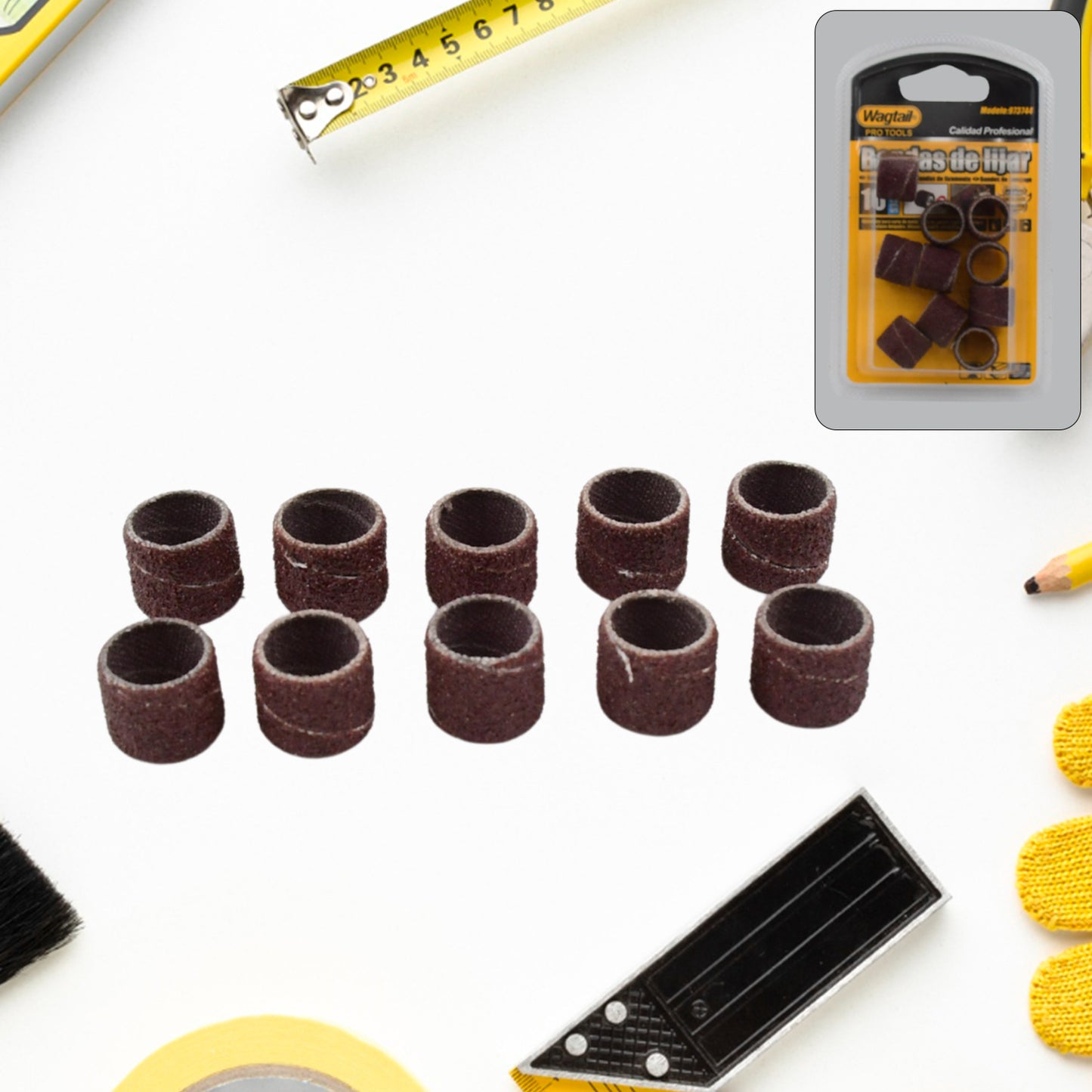 Drum Polishing Kit Drum Sanding Sleeves Widely Used (10 Pcs Set) - Happy Price - Image 6