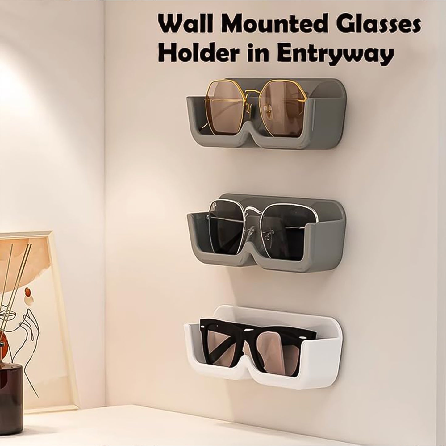 Wall Mounted Sunglasses Holder (4 Pcs Set) - Happy Price - Image 4