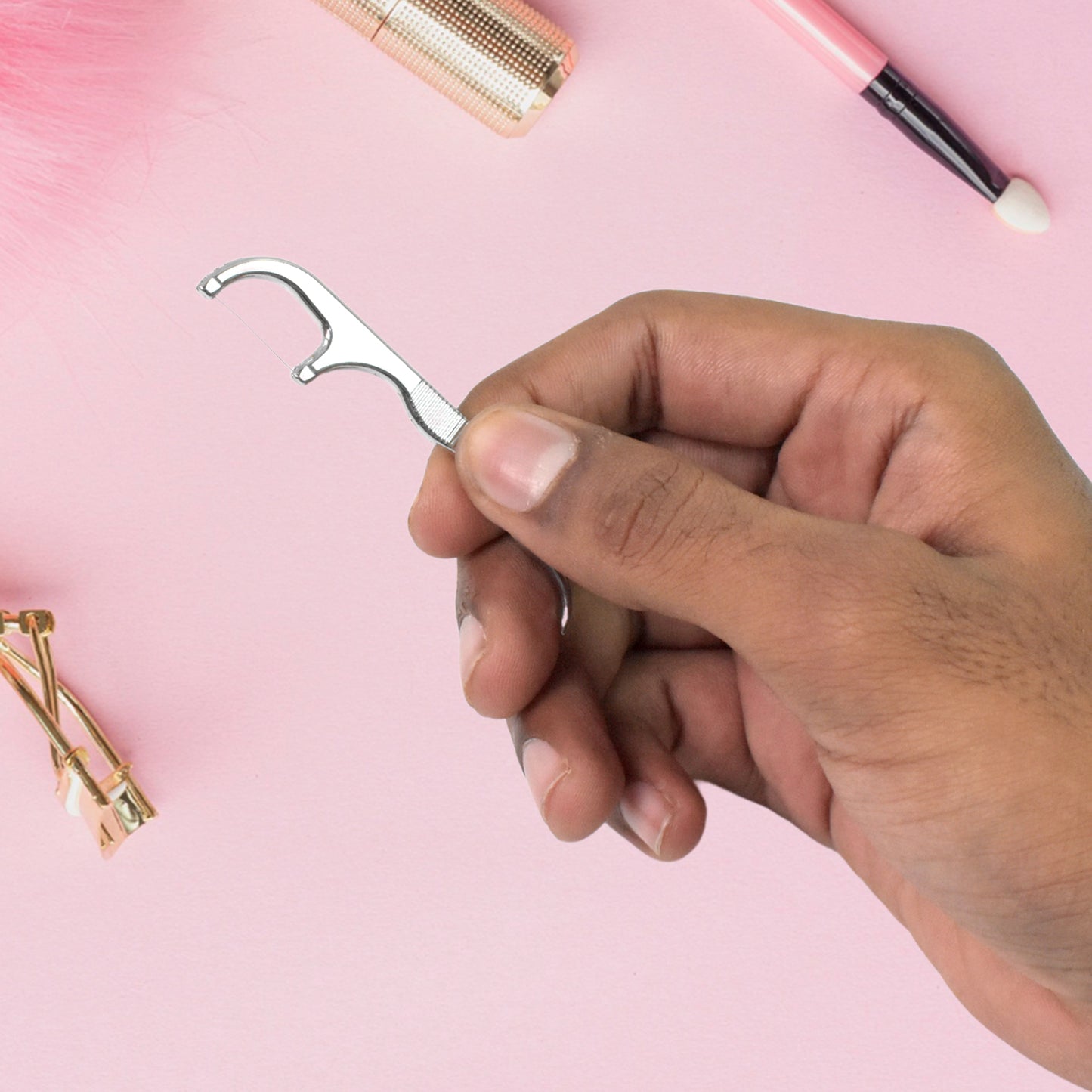 7 In 1 Stainless Steel Toothpick Flossier Set (1 Set  With Case) - Happy Price - Image 4