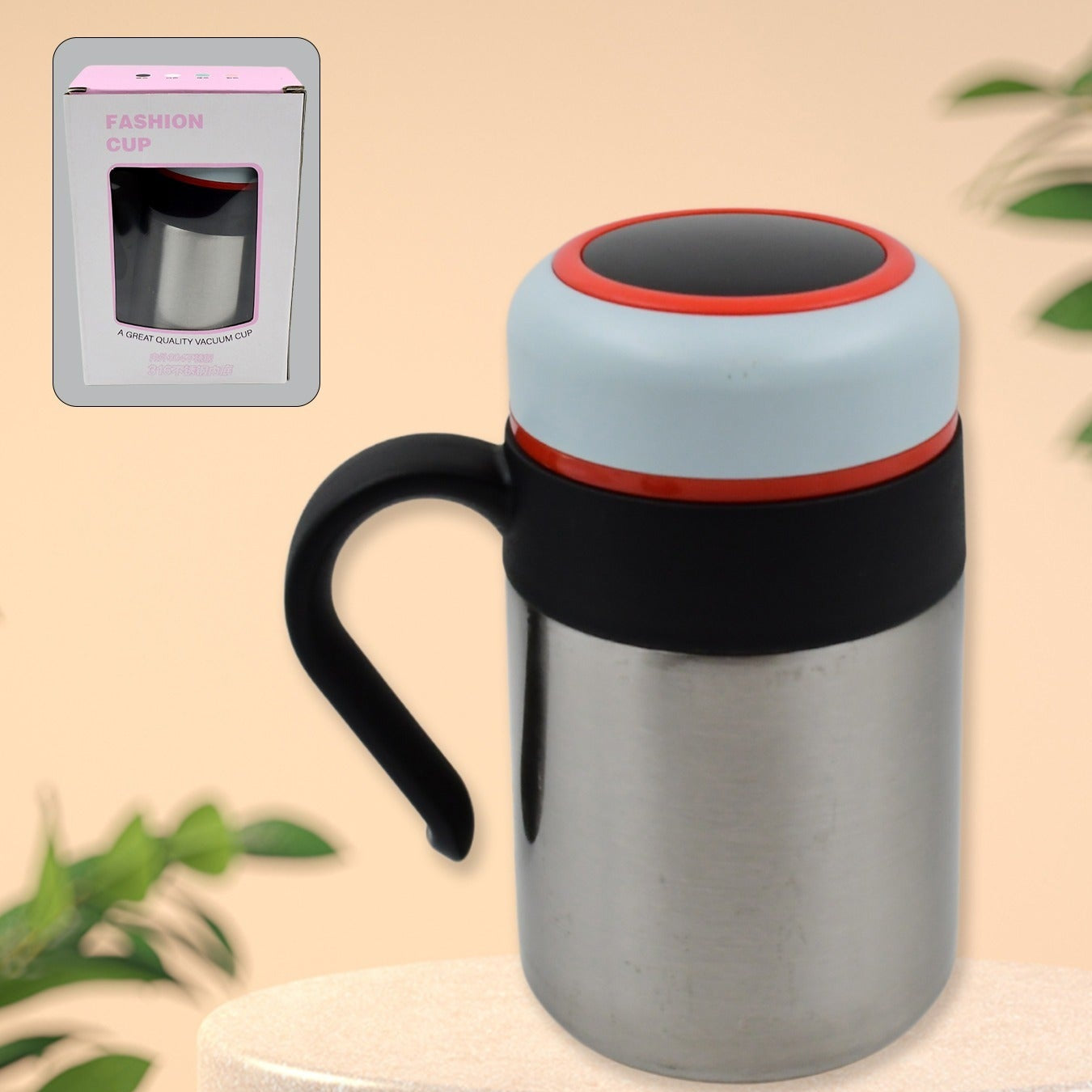 Stainless Steel Mug  Bottle Vacuum Insulated Cup With Handle  Small Cup (420 Ml) - Happy Price - Image 1