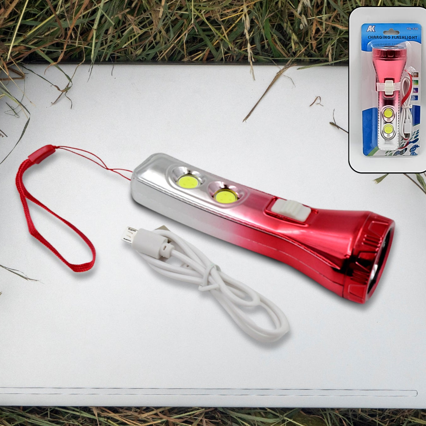 Multi Functional 3 Led Torchlight  Flashlight (1 Pc) - Happy Price - Image 1