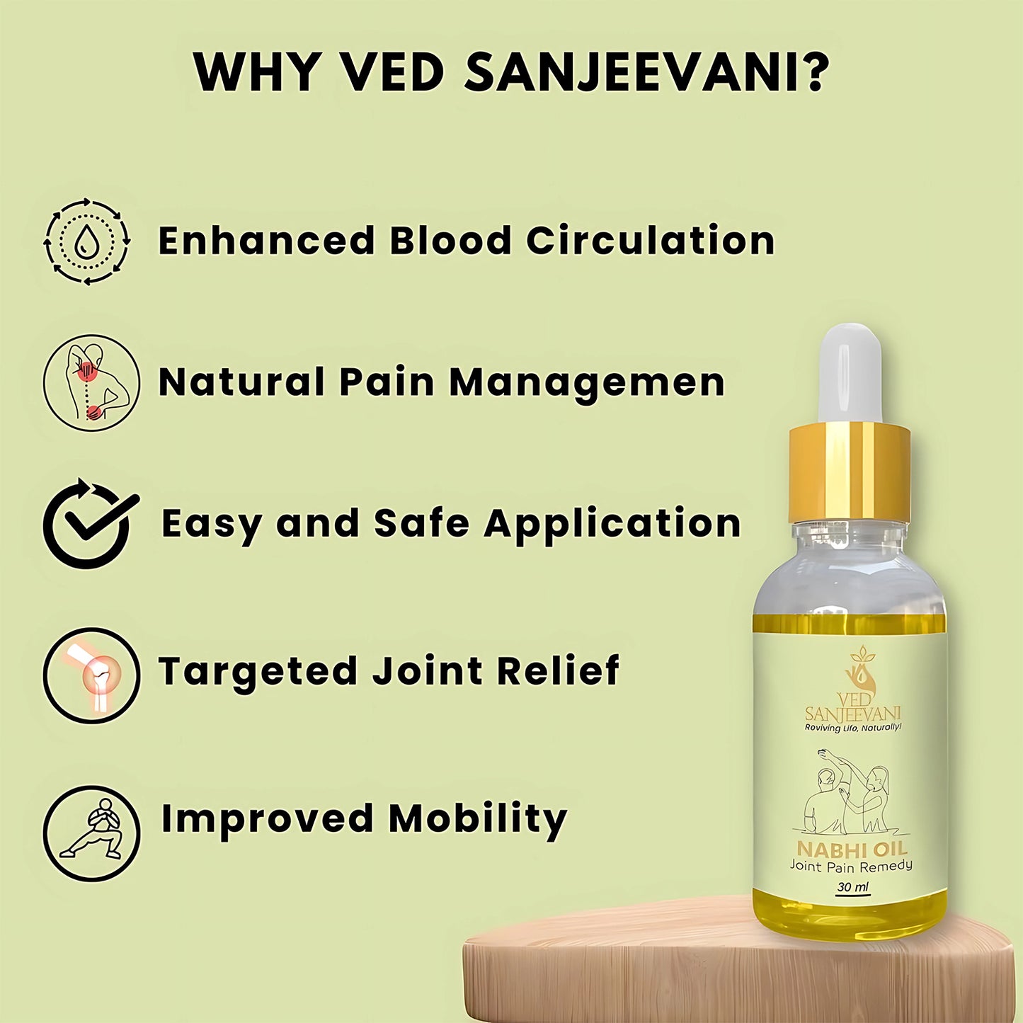 Ved Sanjeevani Nabhi Oil For Joint Pain Relief (30ml  1 Pc) - Happy Price - Image 4