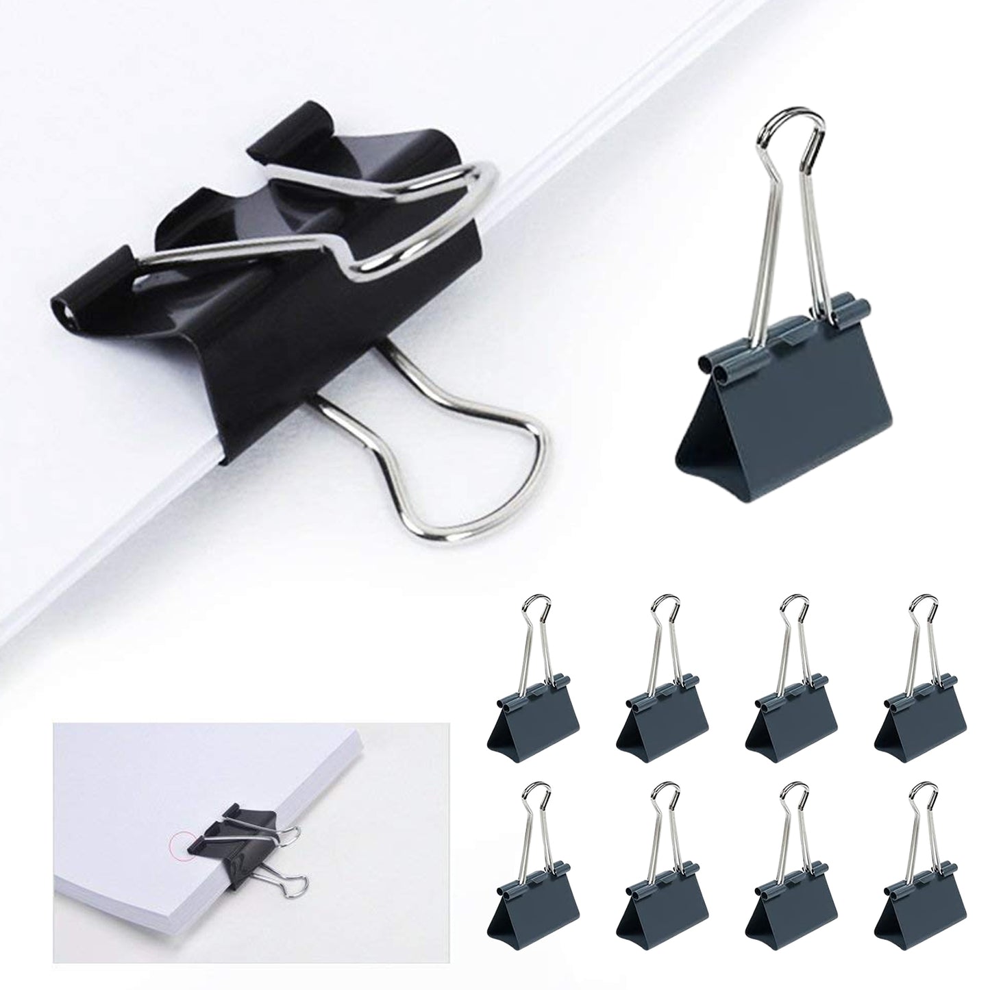 Paper Holding Binder Clips Paper Clips (8 Pcs Set  Mix Color) - Happy Price - Image 3