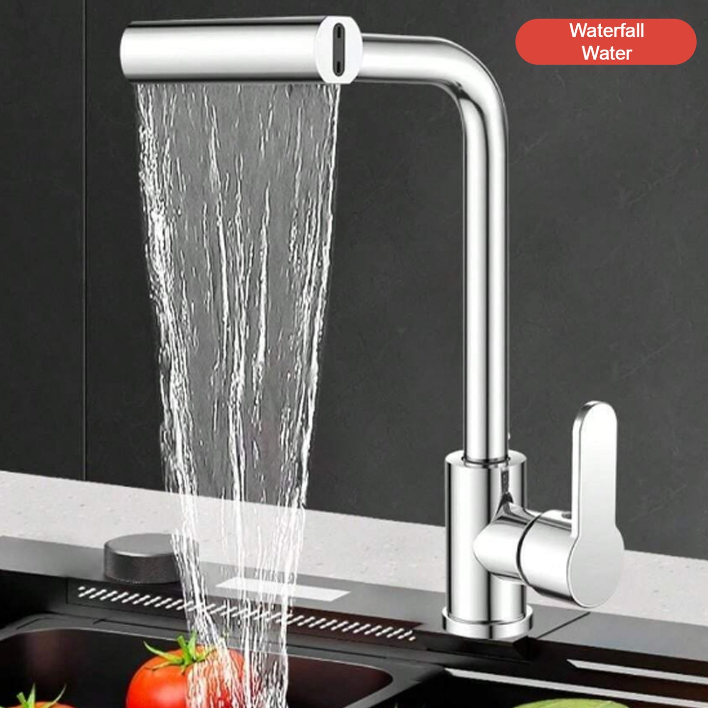 Multifunction Shower Waterfall Kitchen Faucet 360 Rotation Waterfall Kitchen Faucet Touch Kitchen Faucet Faucet Extender For Kitchen Sink Swivel Waterfall Kitchen Faucet For Washing Vegetable Fruit (4 In 1 ) - Happy Price - Image 6