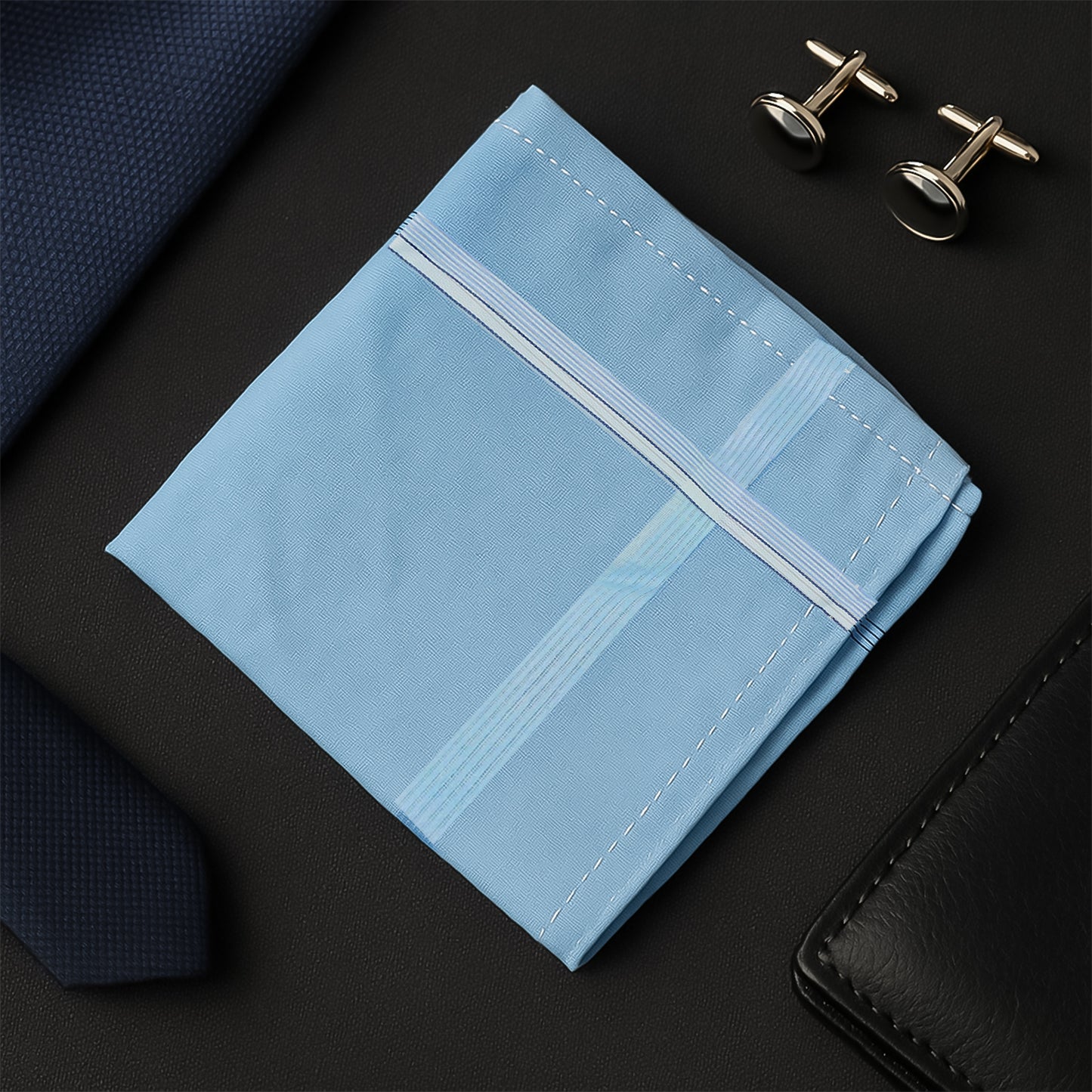 Premium Quality Soft Cotton Mens Handkerchief (40x40 Cm  1 Pc) - Happy Price - Image 3