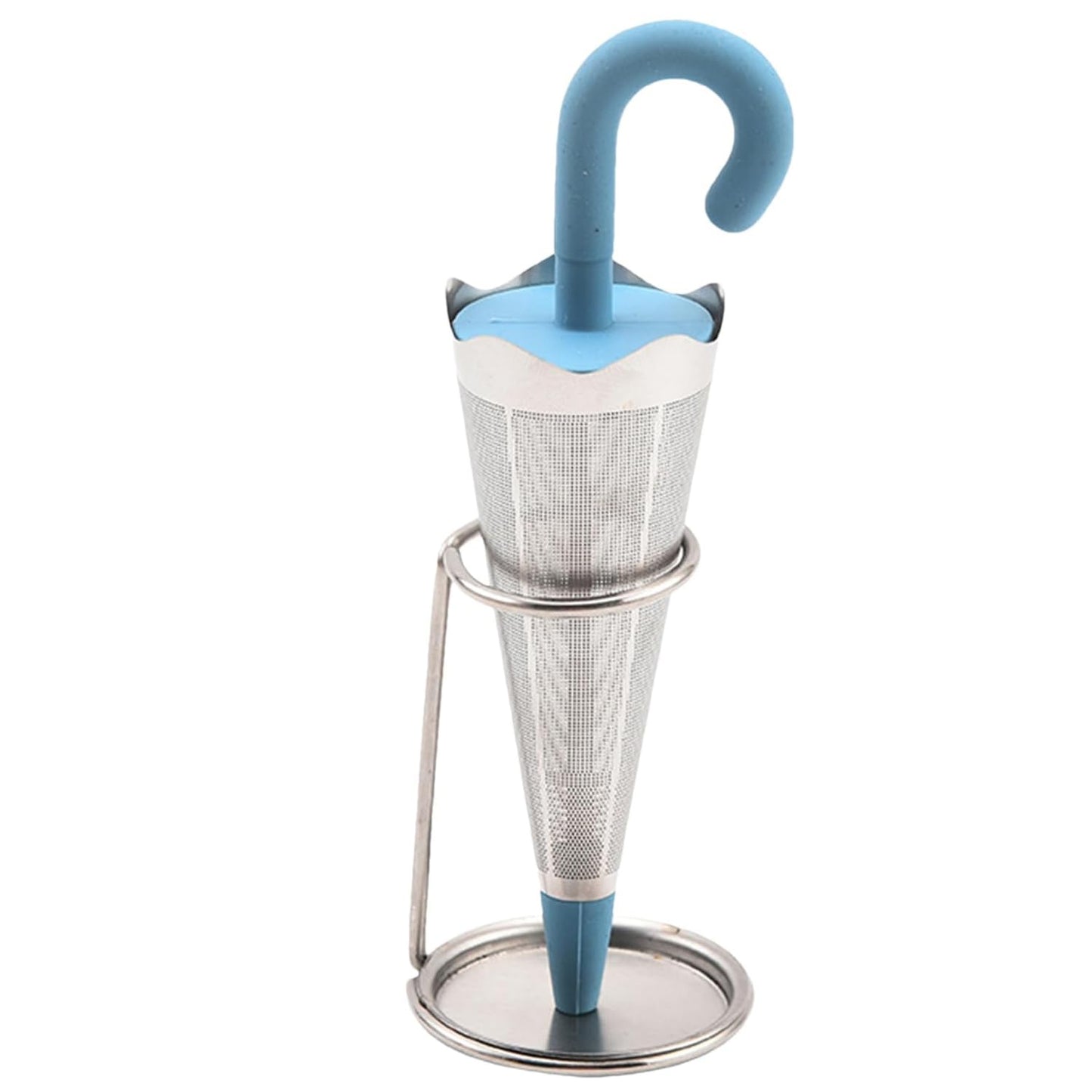 Reusable Cute Umbrella Tea Strainer With Tray  Stand (1 Pc) - Happy Price - Image 6