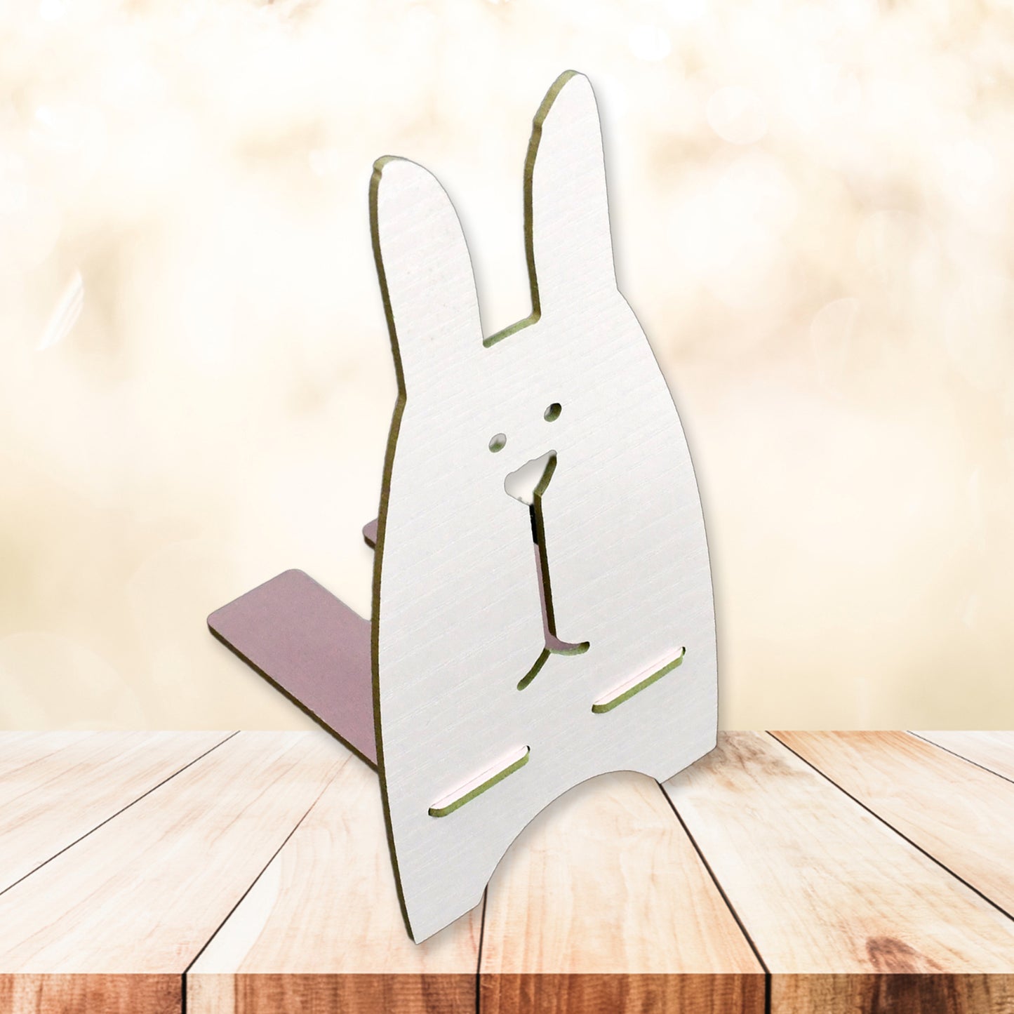 Wooden Cute Lovely Rabbit Design Mobile Stand (1 Pc) - Happy Price - Image 6