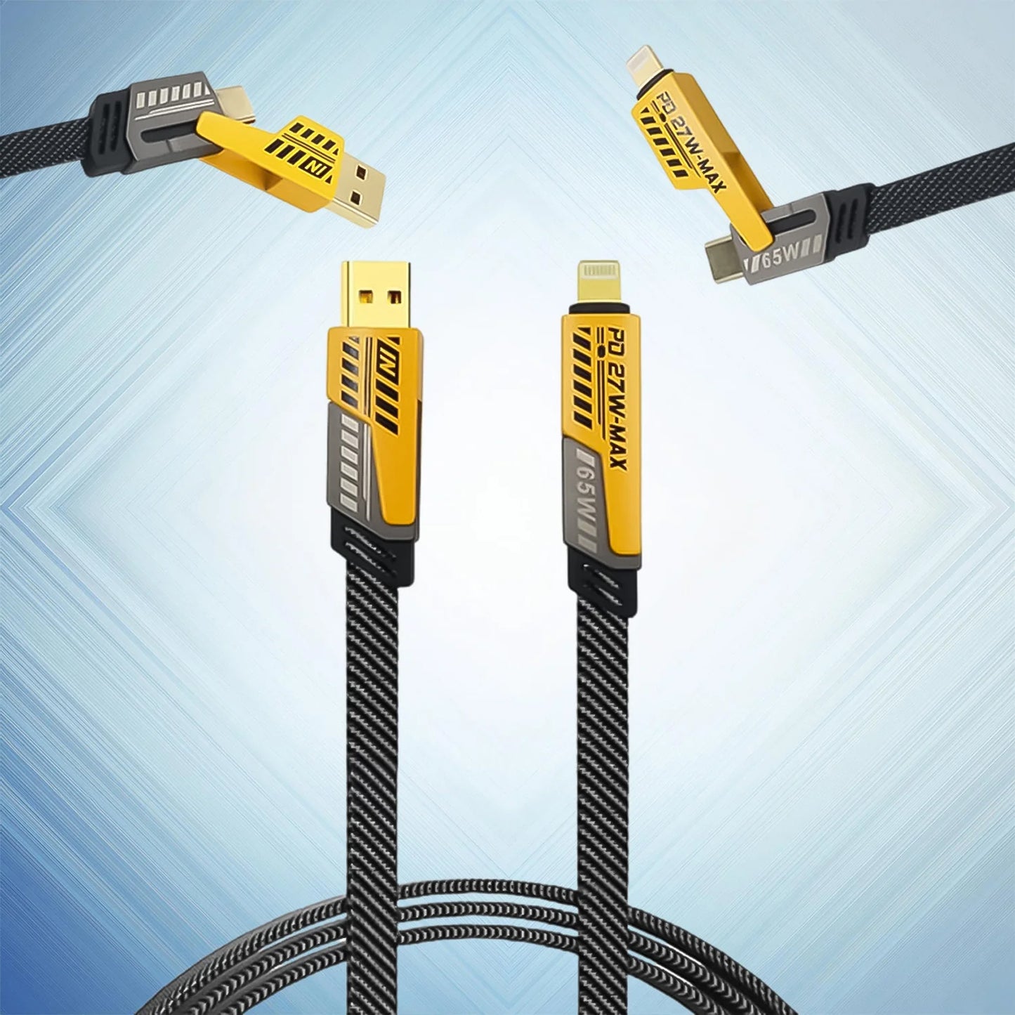 4 In 1 Fast Charging Cable (1 Pc  Loose) - Happy Price - Image 2