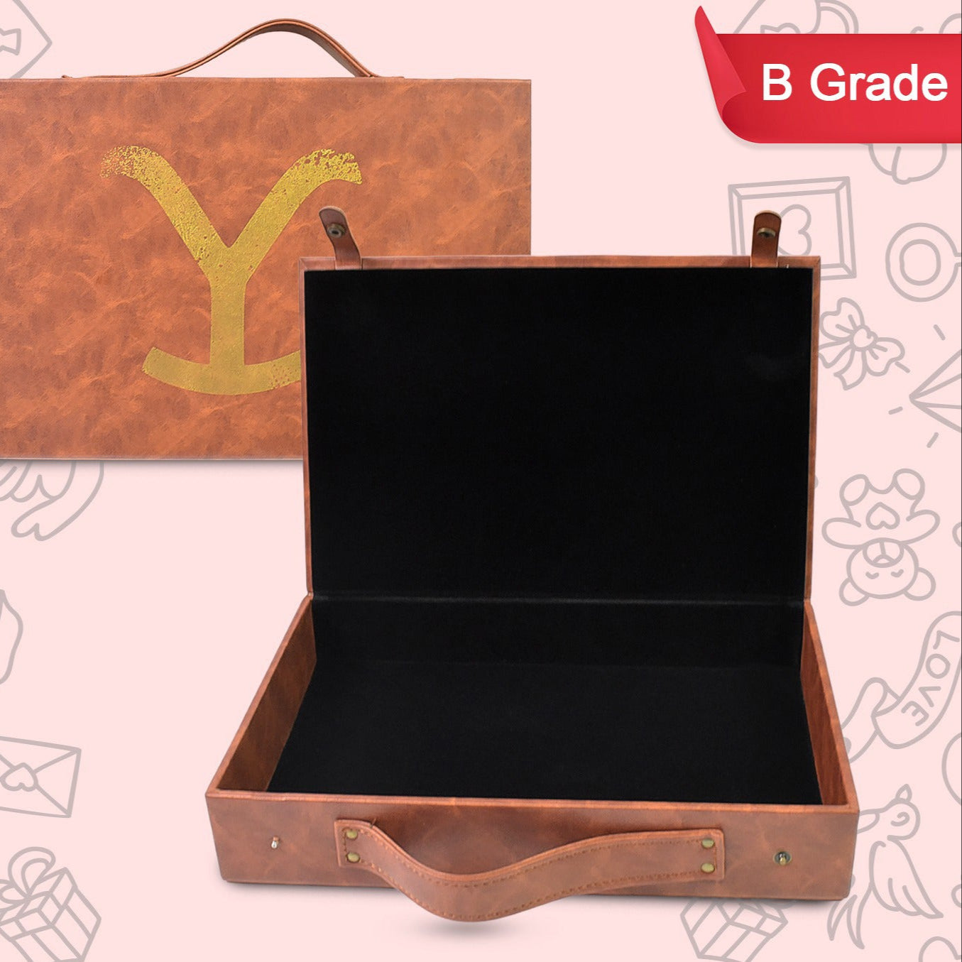 Multi Purpose Use Carrying Leather Case Briefcase (3020 Cm  1 Pc  B Grade) - Happy Price - Image 1