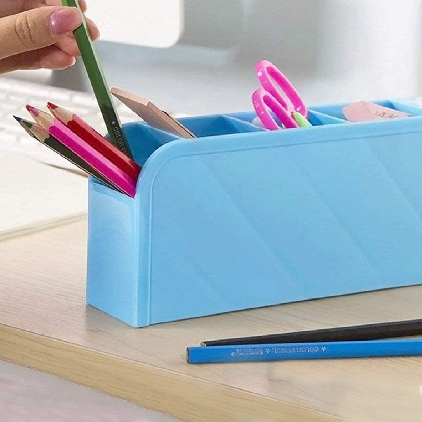 Multipurpose 4 Compartment Pen Holder Office Desktop (1 Pc) - Happy Price - Image 5