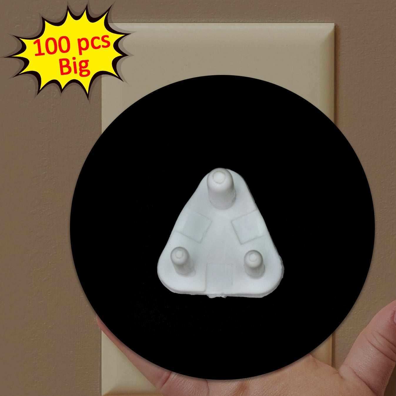 Baby Safety Big Electrical Socket Cover Outlet Plug Protector (Pack Of 100pc) - Happy Price - Image 1