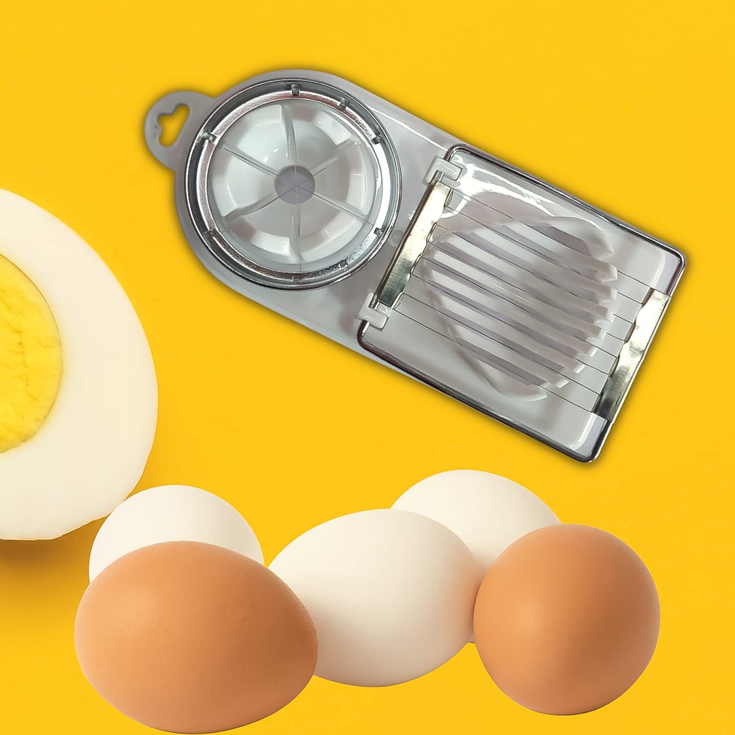 2 In 1 Egg Slicer Egg Cutter For Hard Boiled Eggs - Happy Price - Image 5