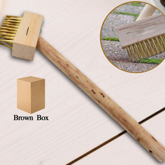 Paving Brush Wooden Block Paving Brush Patio Weed Remover Tool (1 Pc) - Happy Price - Image 1