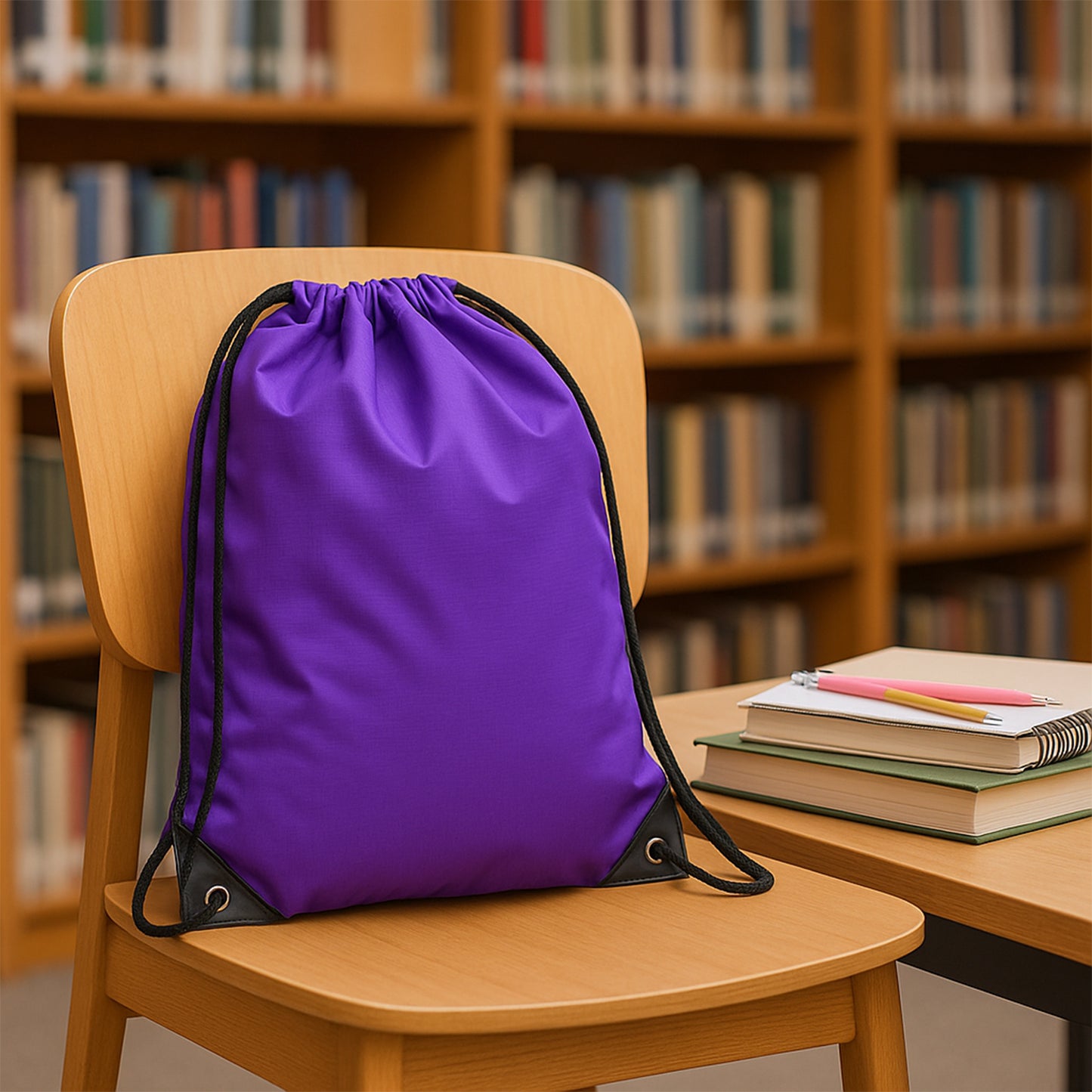 Water-resistant Nylon Drawstring Backpack Bag (1 Pc) - Happy Price - Image 6