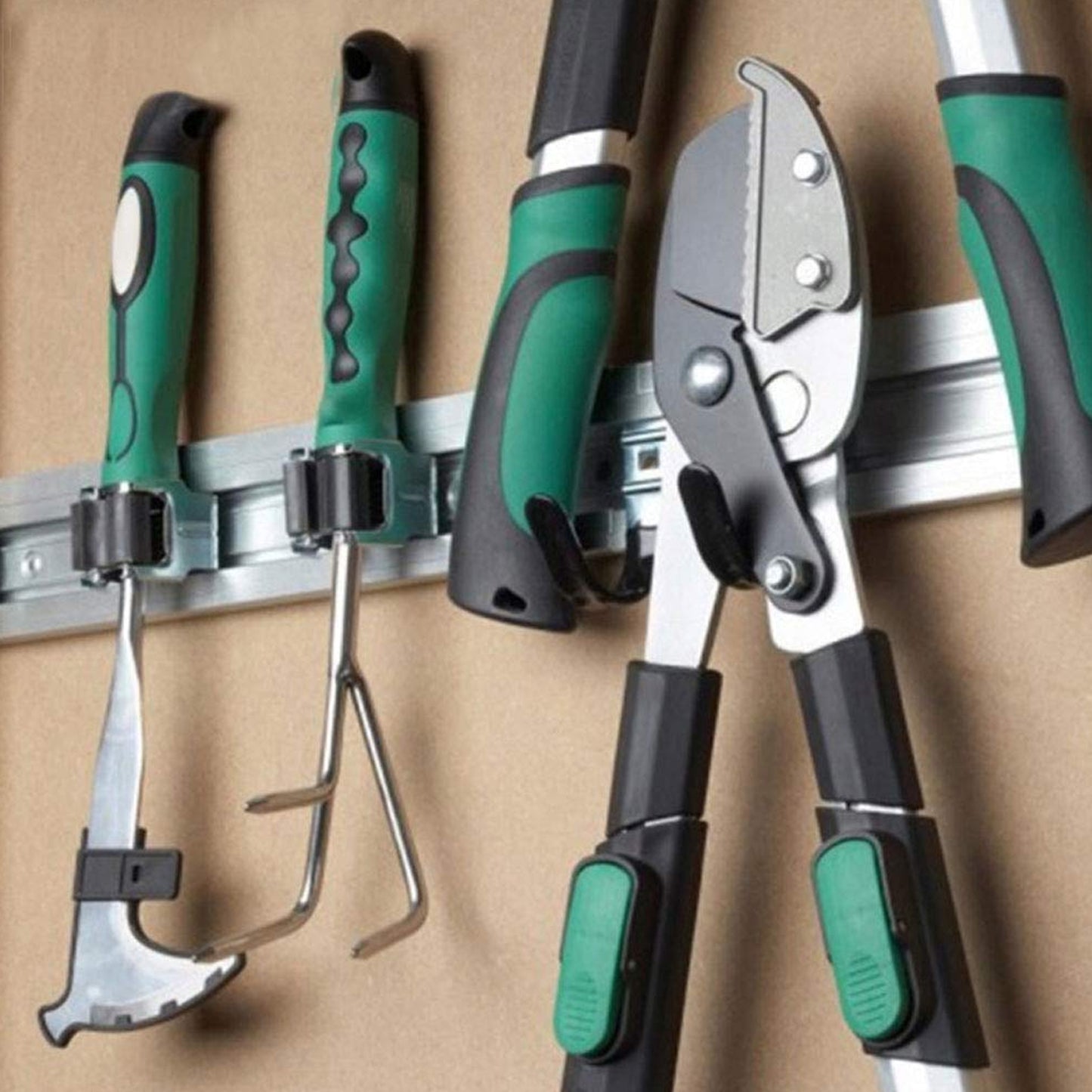 Multifunction Wall Mount Garage Holder For Mop  Broom  Hanger (4 Pcs Set) - Happy Price - Image 3