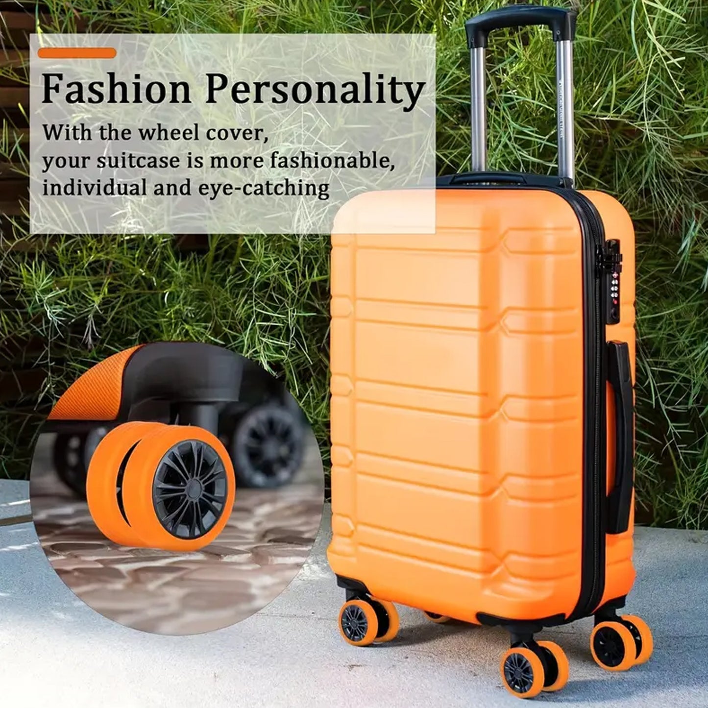 Luggage Wheel Covers 8  4 Pcs Luggage Wheel Covers For Suitcase Reduce Noise For Travel Luggage Suitcase Silicone Suitcase Wheels Cover For Protect Suitcase Wheels (8 Pcs  4 Pc Set) - Happy Price - Image 7