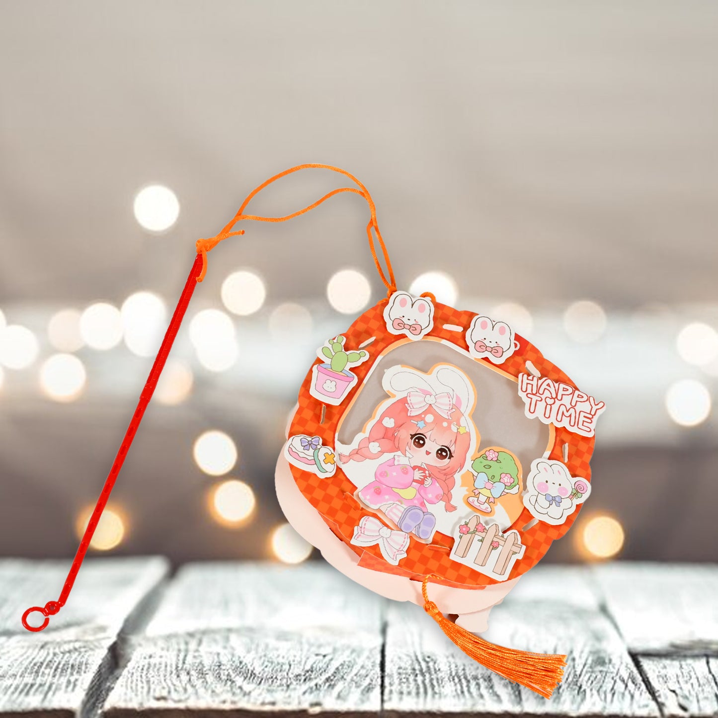 Diy Traditional Lanterns Handmade Cartoon Paper Lanterns Antique Portable Lantern Hollow-out Projection Luminescent Led Lamp Diy Hanging Paper Lanterns For Festival Party Decor - Happy Price - Image 3