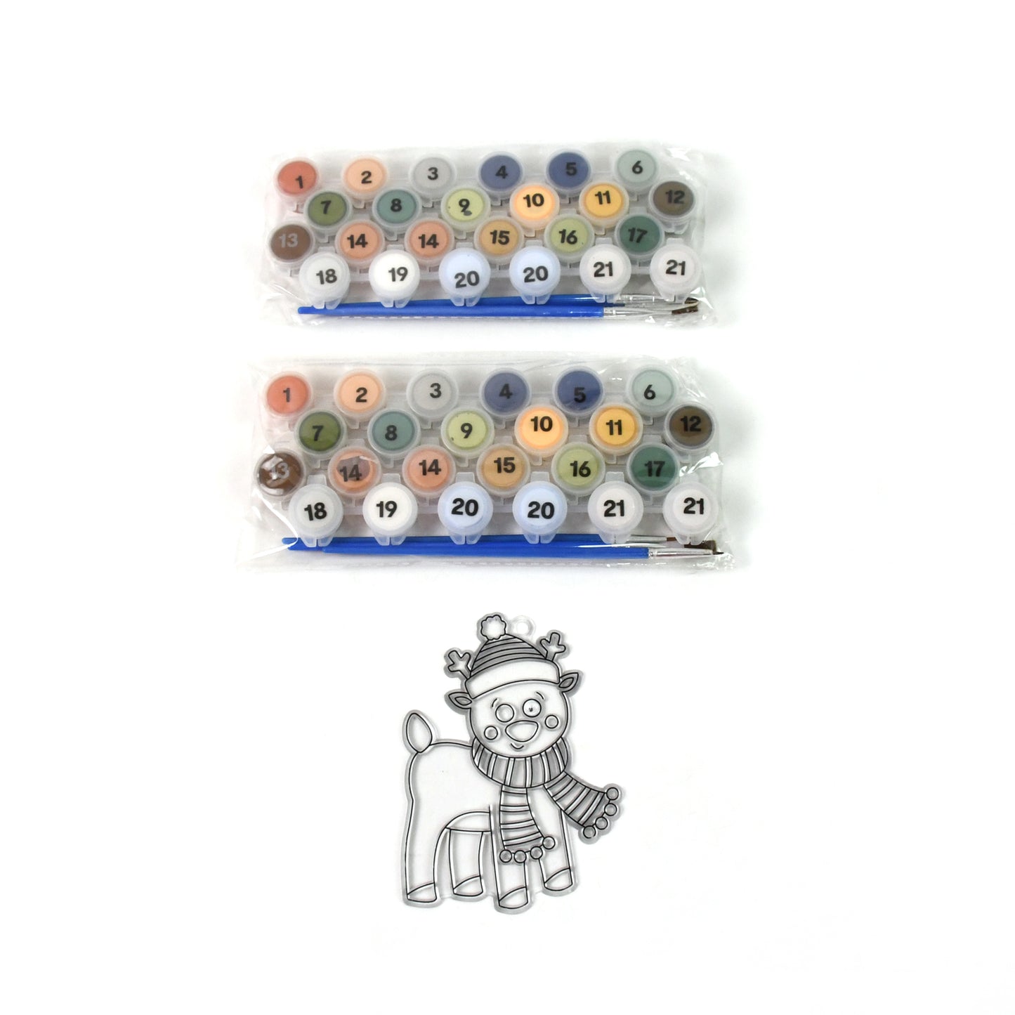 Paint By Number Kits 2 Set 21 Number Color 6 Paint Brushes (2 Set) - Happy Price - Image 4