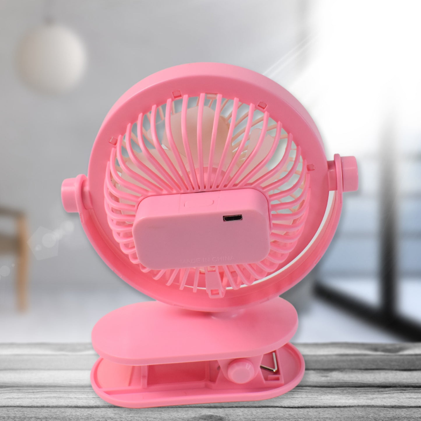 Usb Portable Mini Desk Fan With Light  Personal Table Fan For Office School  Home Use (1 Pc) - Happy Price - Image 5