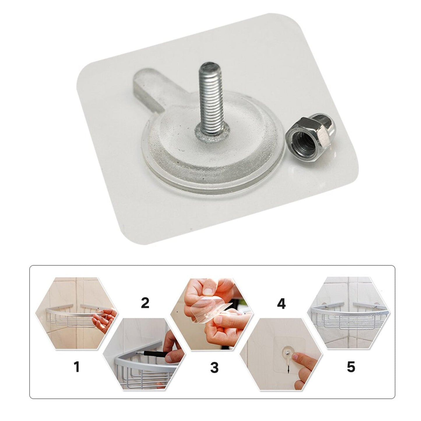 Adhesive Screw Wall Hook Used In All Kinds Of Places Including Household And Offices For Hanging And Holding Stuffs Etc. - Happy Price - Image 7