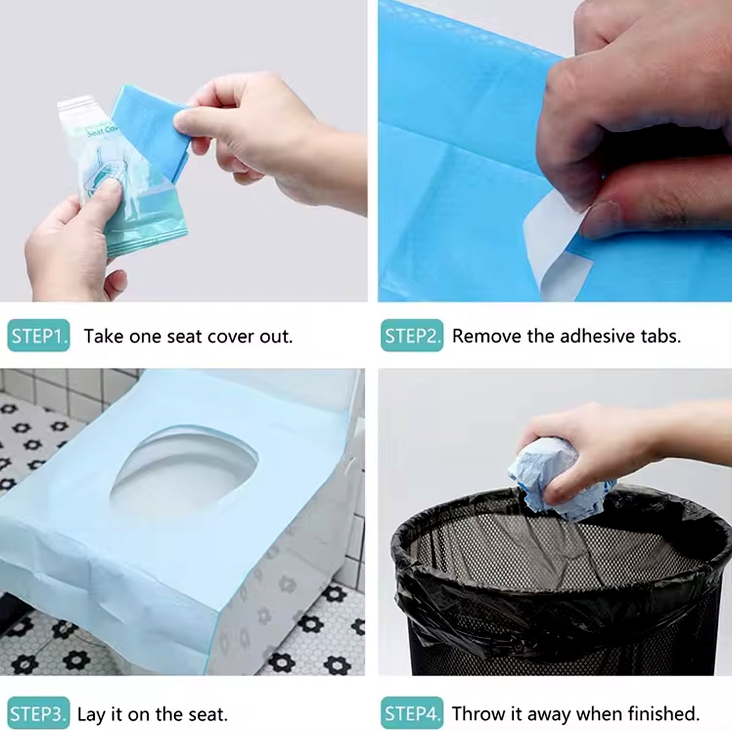 Disposable Toilet Seat Covers Waterproof Isolation Disposable Toilet Seat Cushion (10 Pcs Set) - Happy Price - Image 3