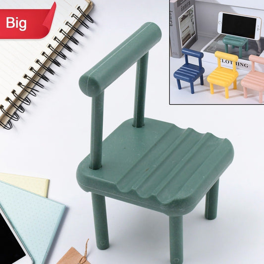 Mobile Phone Holder Mini Chair Cell Phone Stand Portable Smartphone Dock Cellphone Holder For Desktop Design Compatible With All Mobile Phones (1 Pc) - Happy Price - Image 1