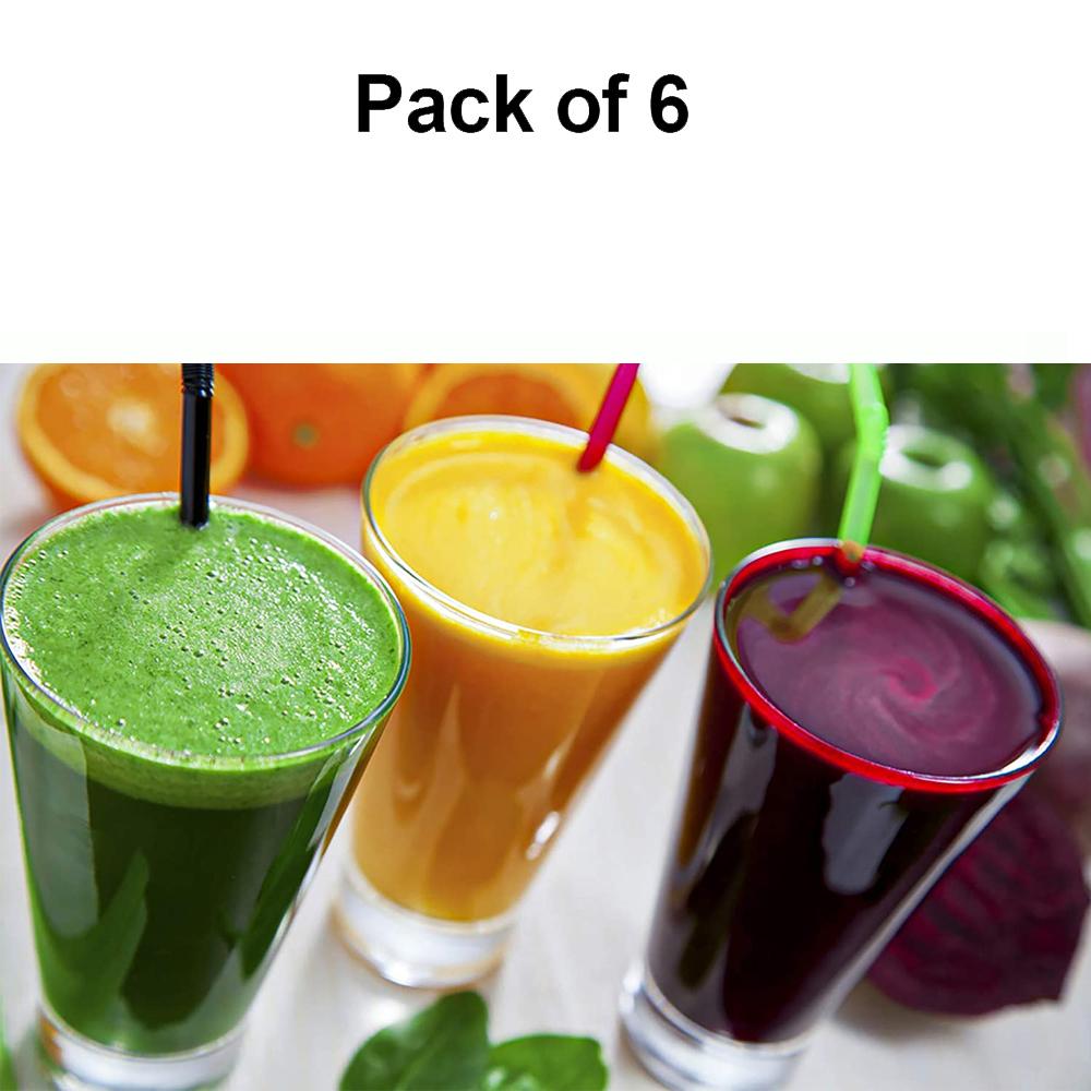 Stylish Look Plastic Juicy Glass Transparent Glasses Set 300ml (6pcs) - Happy Price - Image 2