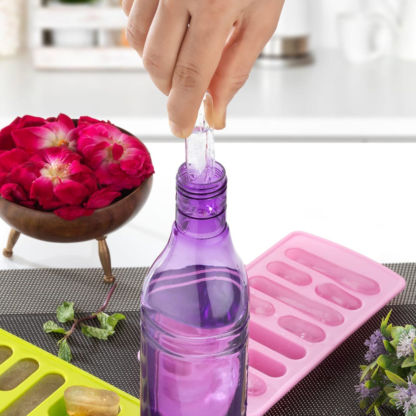 4 Pc Fancy Ice Tray Used Widely In All Kinds Of Household Places While Making Ices And All Purposes. - Happy Price - Image 6