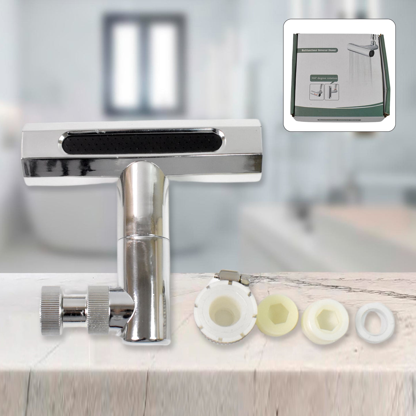 Plastic Multifunctional Universal Shower Head - Adjustable High Pressure  Water Saving (1 Pc) - Happy Price - Image 2