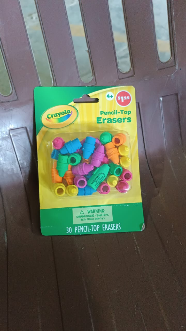 Pencil Top Eraser Rubber Erasers (1 Pc  Mix Color) - Happy Price - Image 6