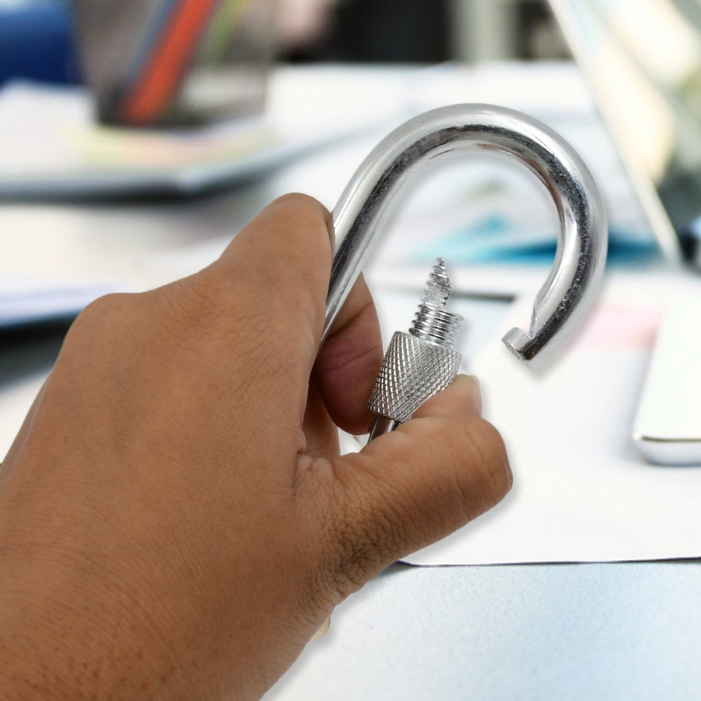 Snap Hook With Screw-stainless Steel Snap Hook Clip Heavy Duty Carabiner Clip (10100 Mm  1 Pc) - Happy Price - Image 3