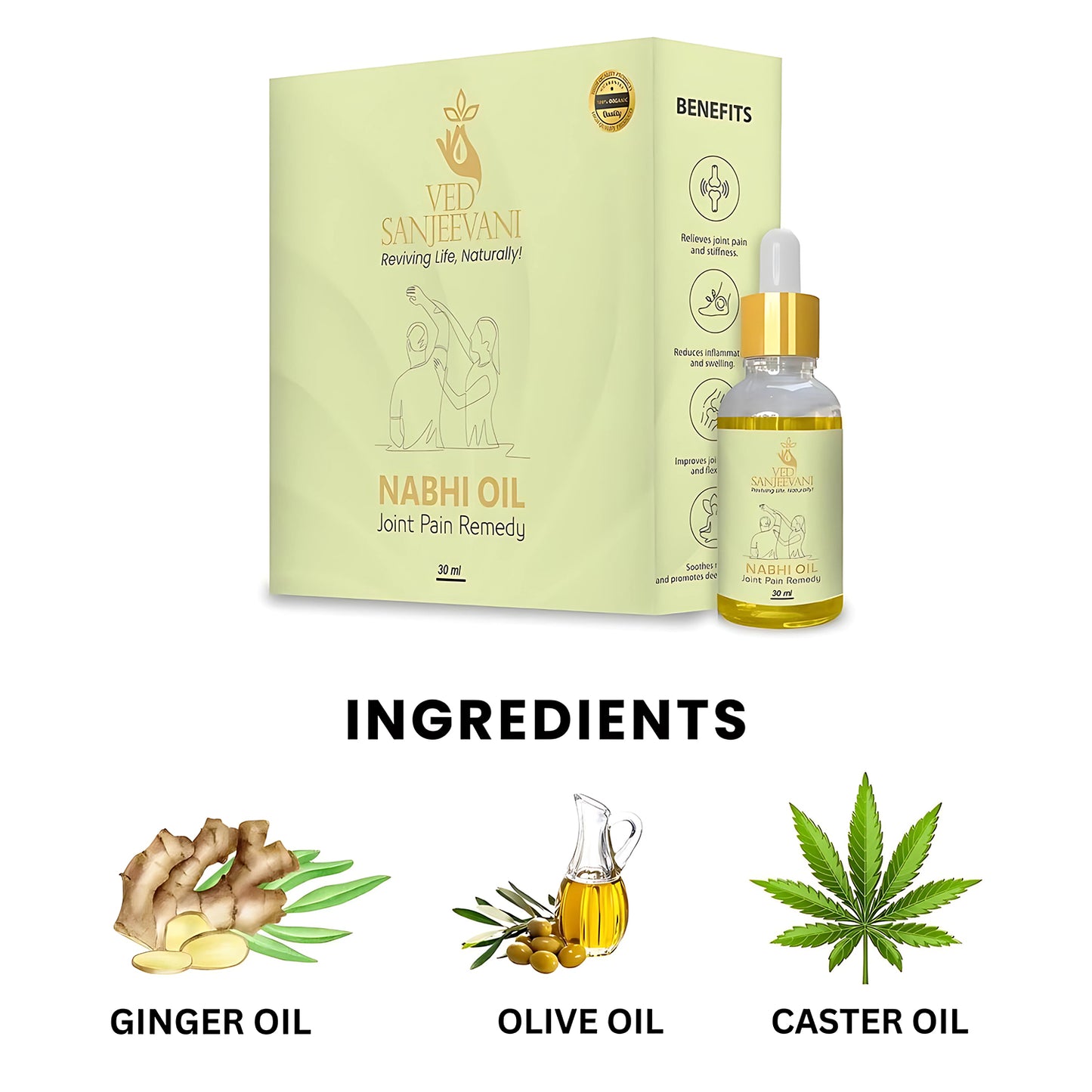 Ved Sanjeevani Nabhi Oil For Joint Pain Relief (30ml  1 Pc) - Happy Price - Image 6