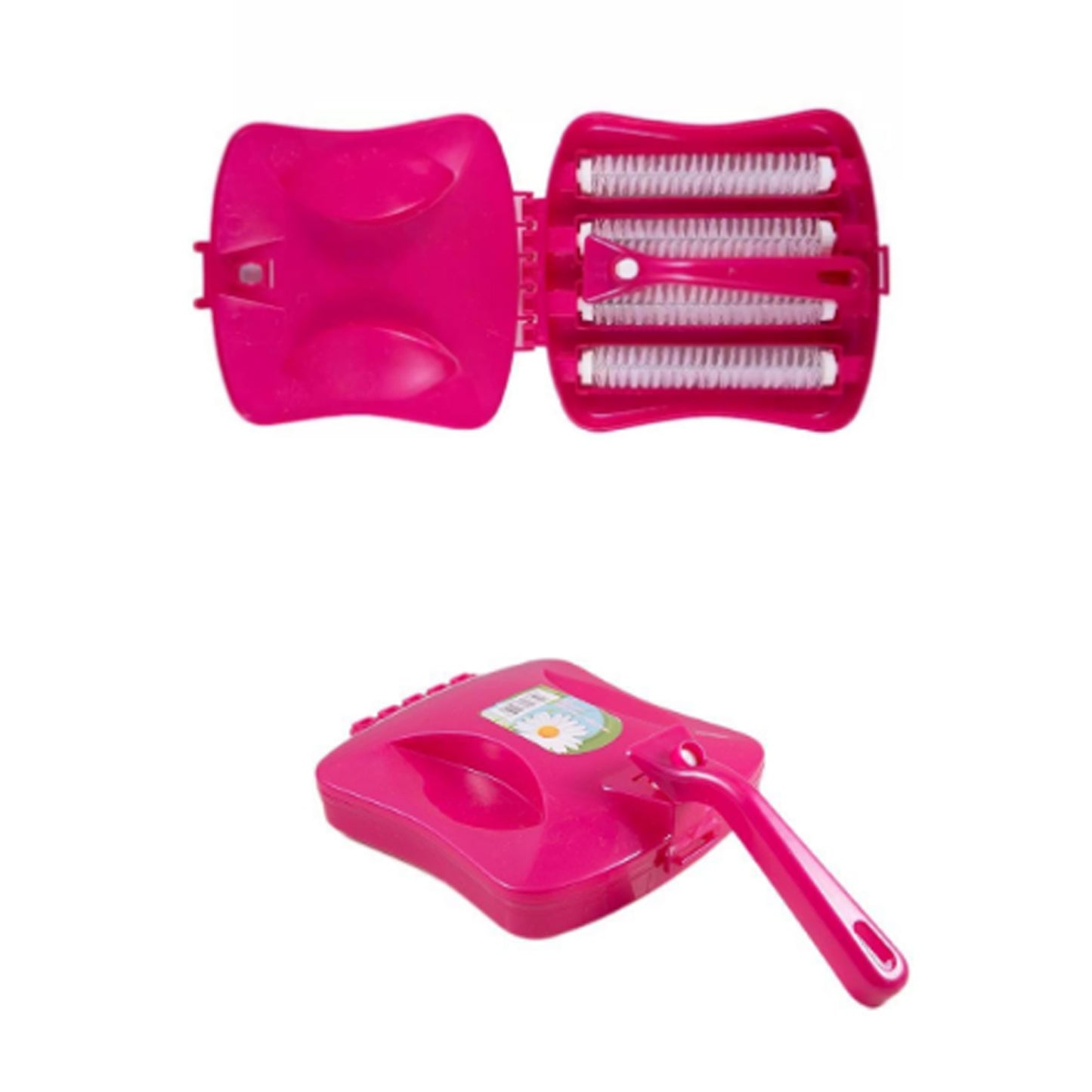 Plastic Handheld Carpet Roller Brush Cleaning With Dust Crumb Collector Wet And Dry Brush - Happy Price - Image 5