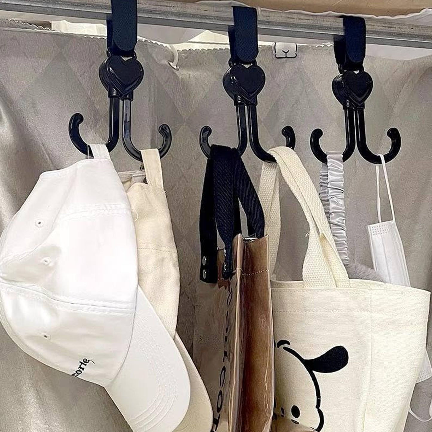 Multi-purpose Strong Pushchair Hook Clip Baby Carriage Hook 360degree Rotating Black Stroller Clip For Hanging Bag Baby Carriage Hook For Cars Wheelchairs Walking Aids Bicycles Shopping Trolley Bicycles (1 Pc) - Happy Price - Image 6