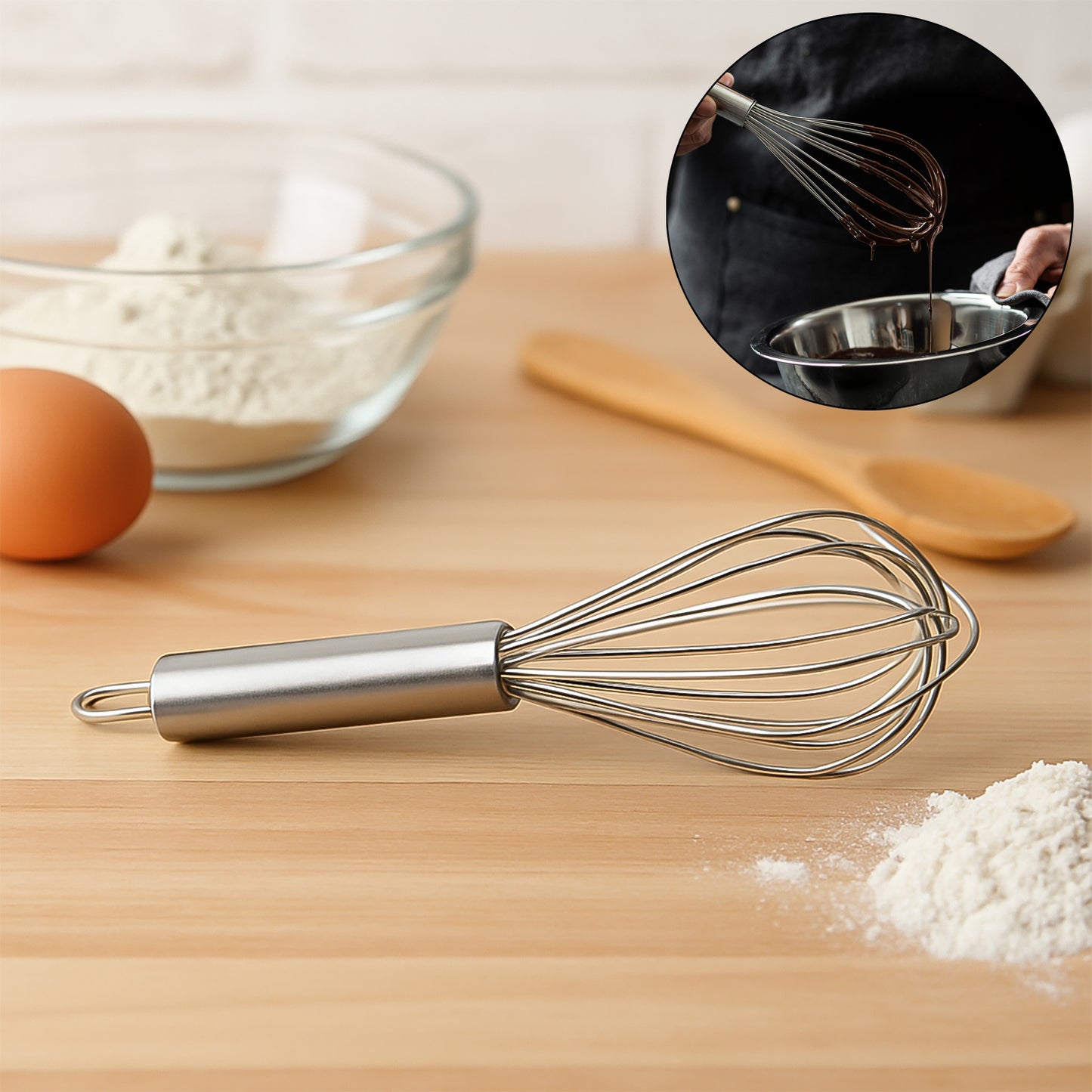 Small Stainless Steel Balloon Whisk (20cm  1 Pc) - Happy Price - Image 3