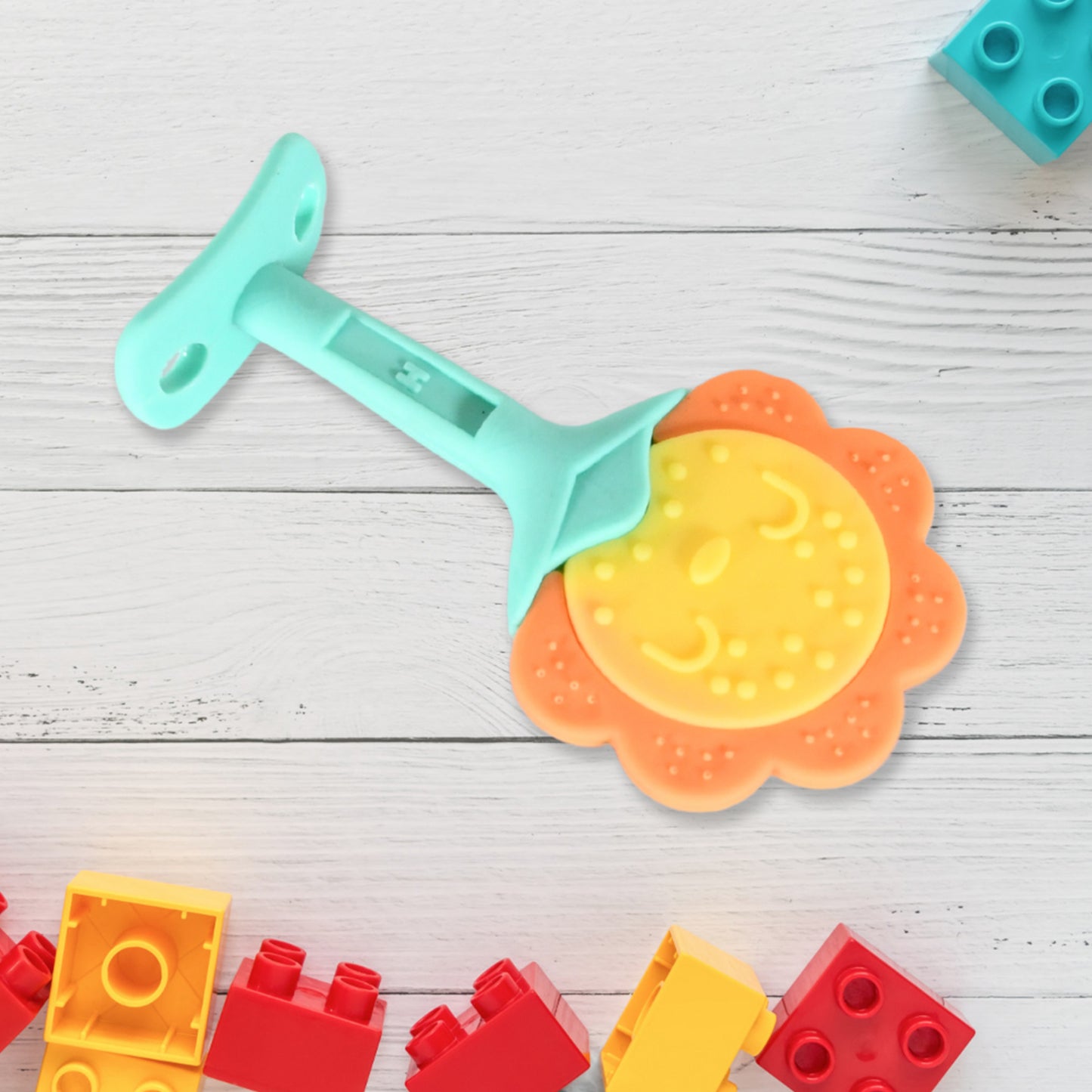 Baby Silicone Teether Fruit Teether For Toddlers100 Food Grade Silicone Teether Non-toxic  Latex Free Suitable For Kids Above 3 Months Sunflower Moon Shape(1 Pc) - Happy Price - Image 6