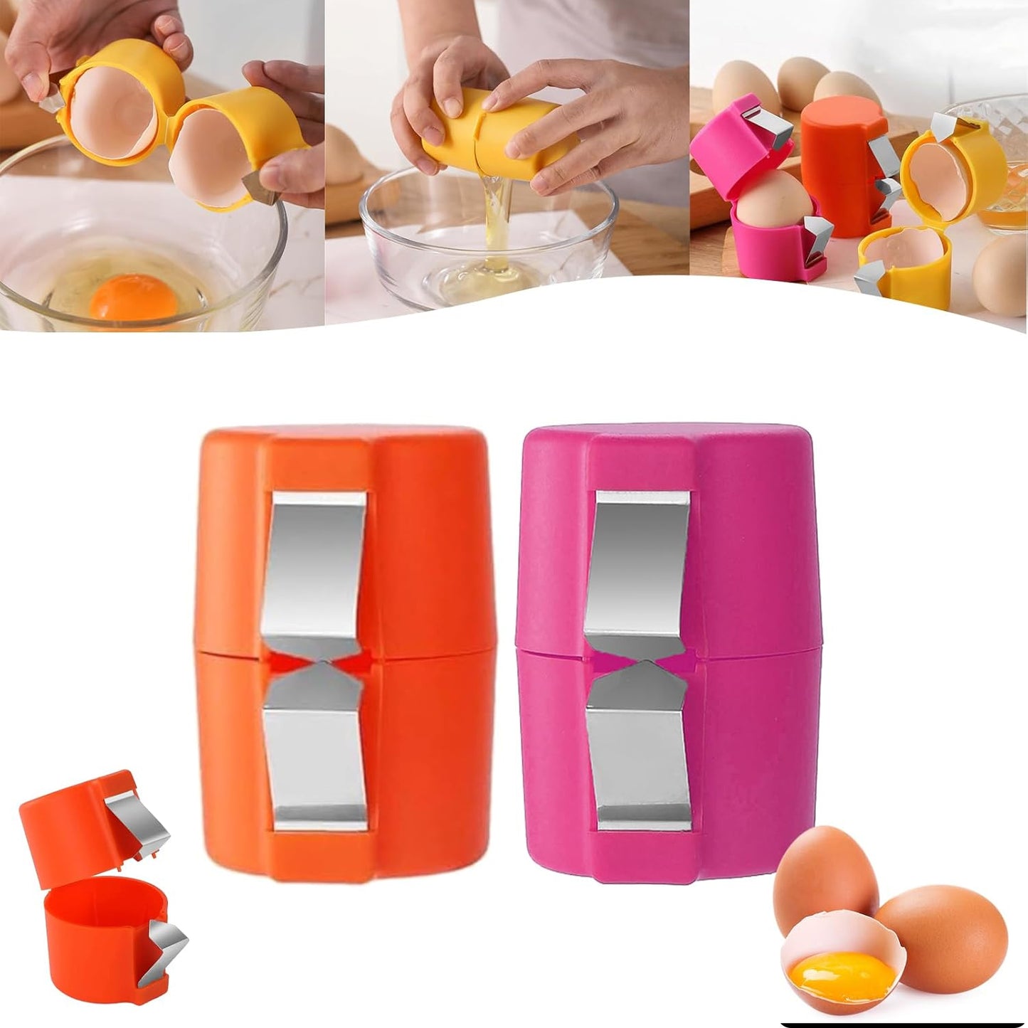 Egg Shell Opener Egg Cracker Tool For Raw Eggs Handheld (1 Pc) - Happy Price - Image 7