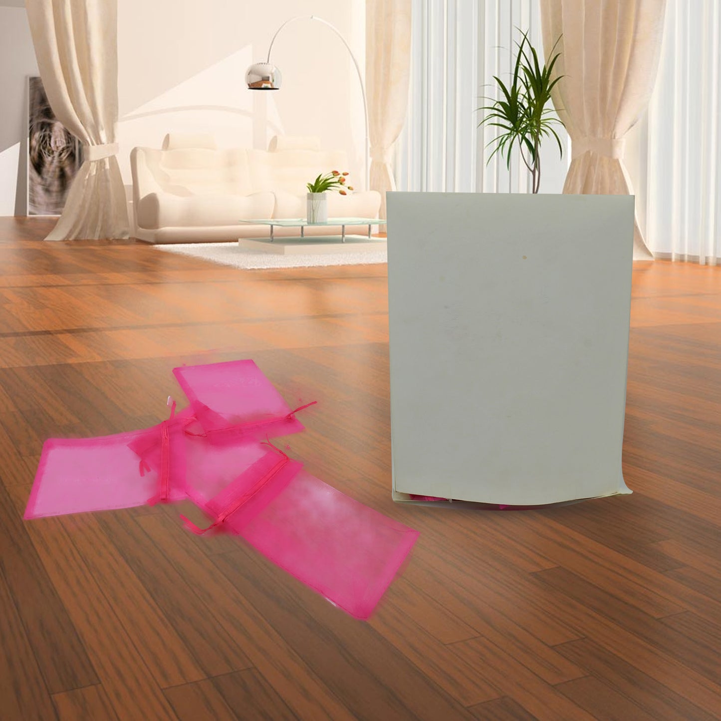 Organza Gift Bags Small Mesh Bags Drawstring Gift Bags Christmas Drawstring Organza Gift Bags Wedding Party Festival Gift Bags (50 Pcs Set) - Happy Price - Image 5