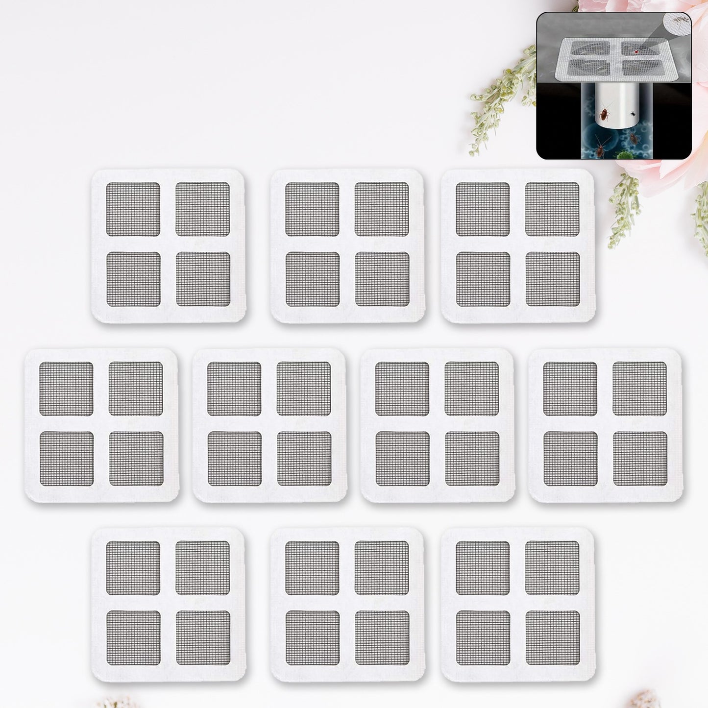 Window Screen Mesh Hole Repair Kit Patch Adhesive (1010 Cm  10 Pcs Set) - Happy Price - Image 2