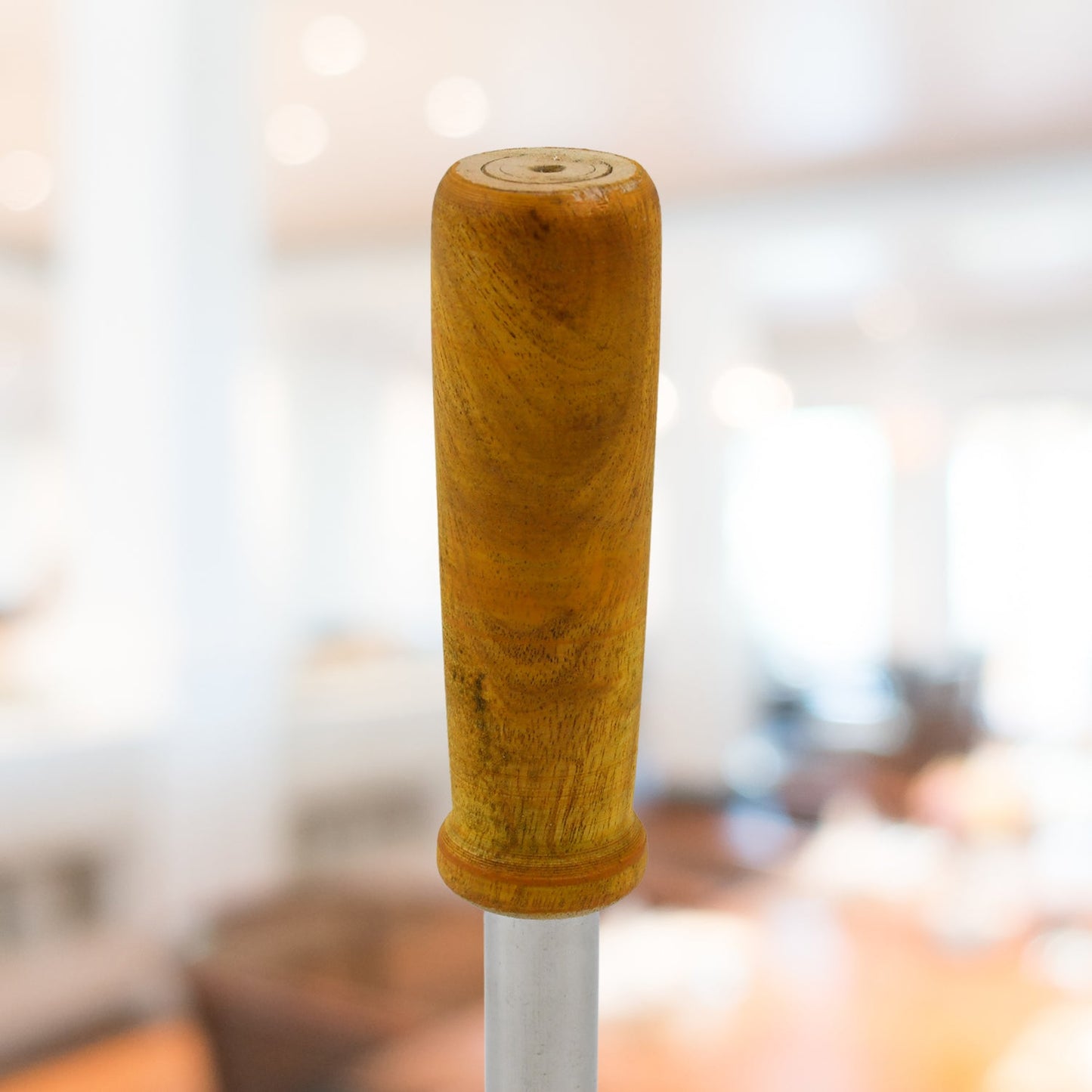 High Grade Stainless Steel Potato Masher Paubhaji  Pav Bhaji Masher With Wooden Handle (1 Pc) - Happy Price - Image 2