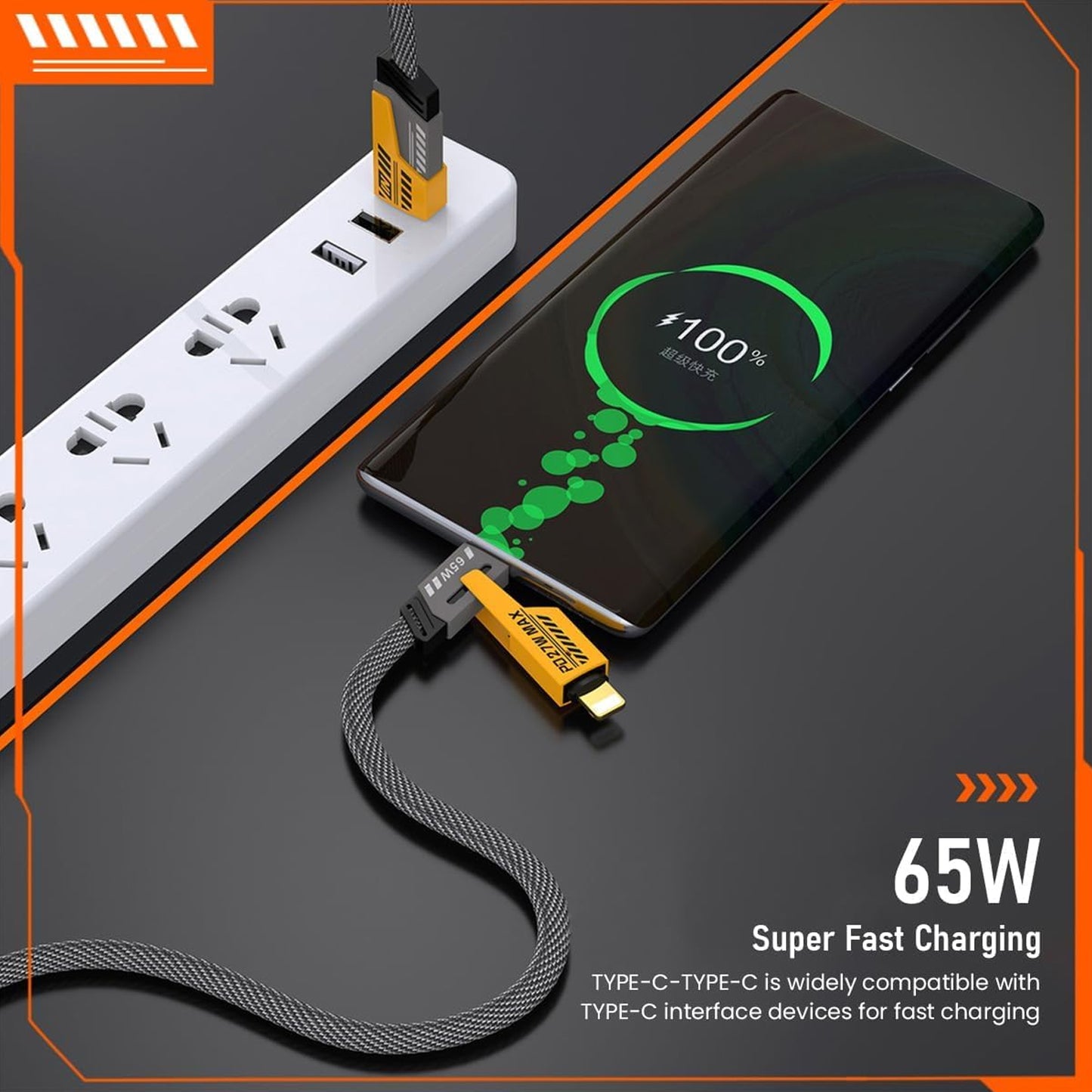 4 In 1 Fast Charging Cable (1 Pc  Loose) - Happy Price - Image 5