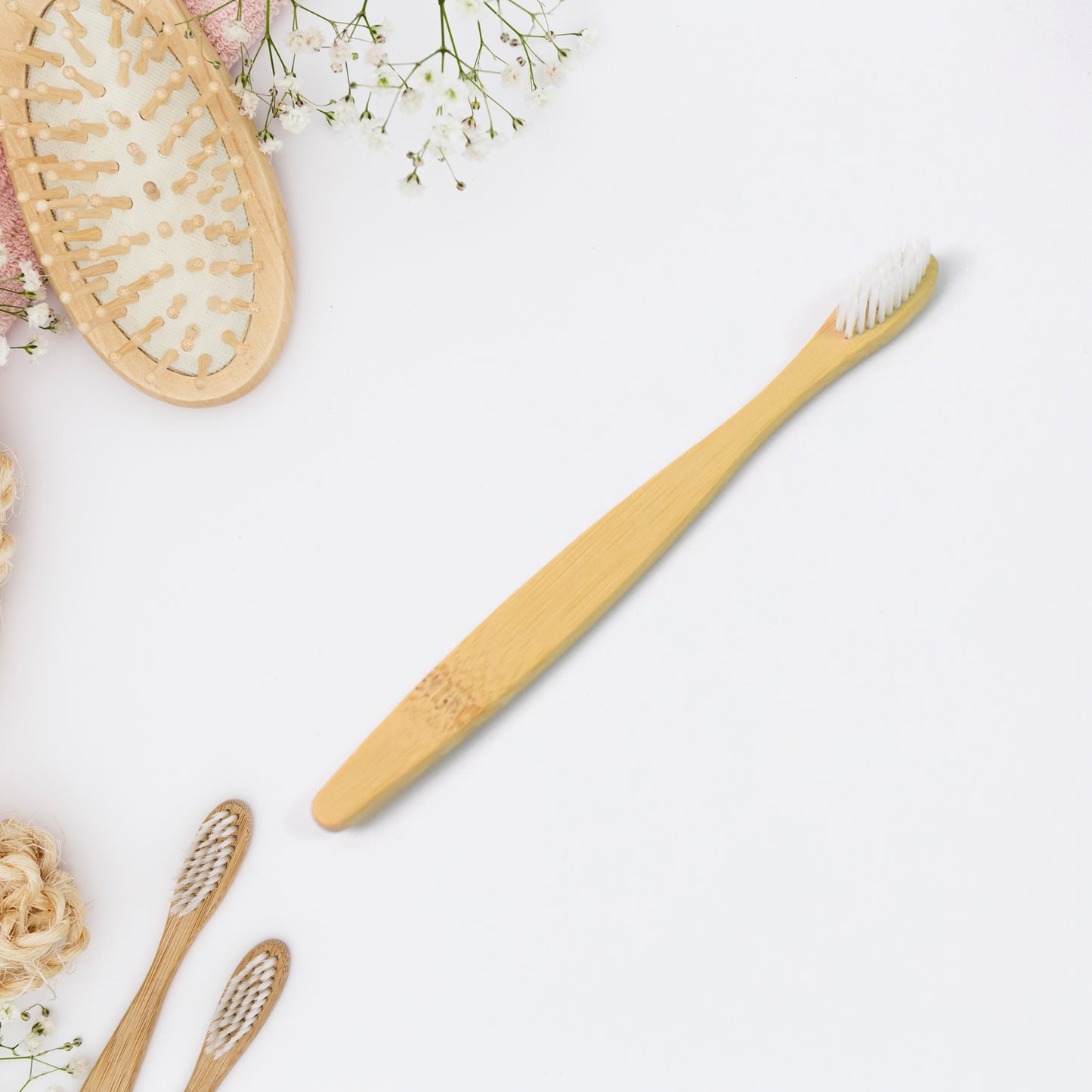 Wooden  Bamboo Brush Toothbrush Ultra Soft Bristles (1 Pc) - Happy Price - Image 5