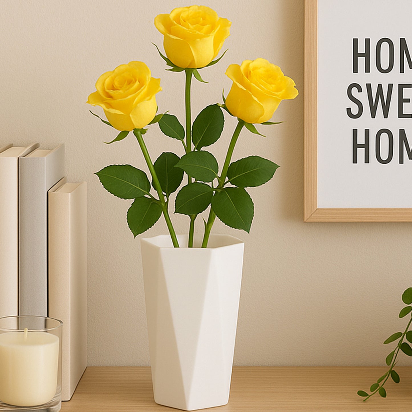 Modern Geometric Hexagon Plastic Flower Vase (1 Pc) - Happy Price - Image 4