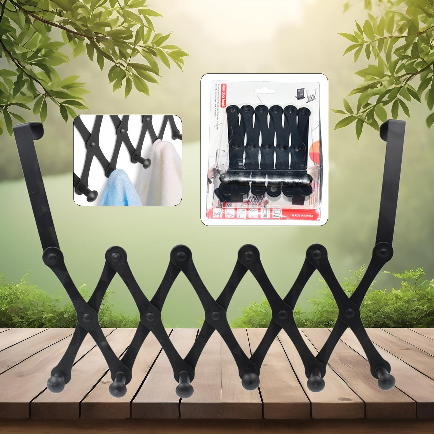 6 Hook Door Hanger Steel Coat Rack (1 Pc) - Happy Price - Image 2