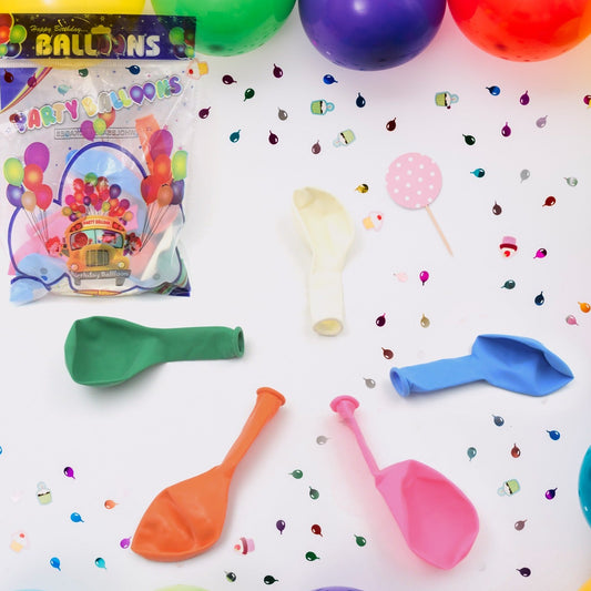 Multicolor Balloons Kinds Of Latex Balloons For Birthdayanniversaryvalentinesweddingengagement Party Decoration Birthday Decoration Items For Kids Multicolor (24 Pcs Set) - Happy Price - Image 1