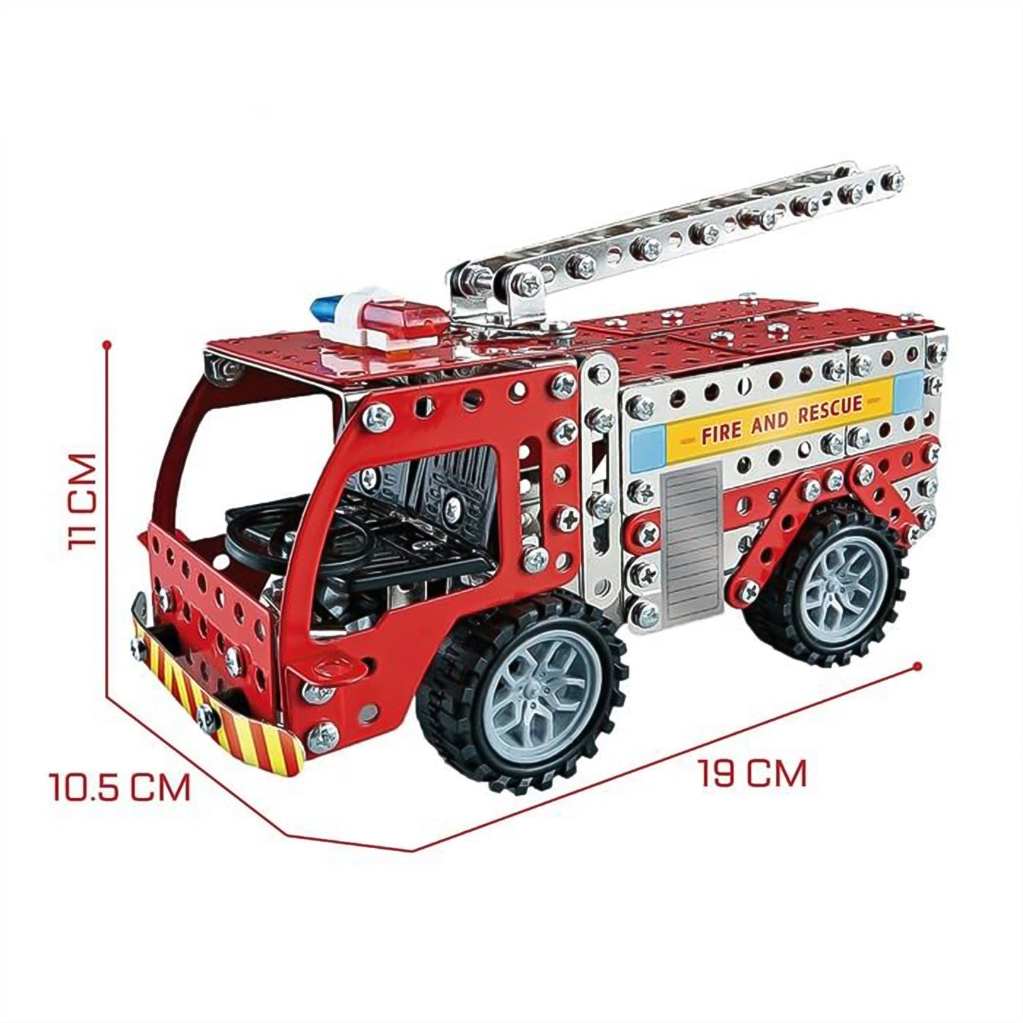 Metal Diy Fire Truck Building Blocks For Kids (Fire Truck  292pcs Of Truck Tool  1 Set) - Happy Price - Image 4